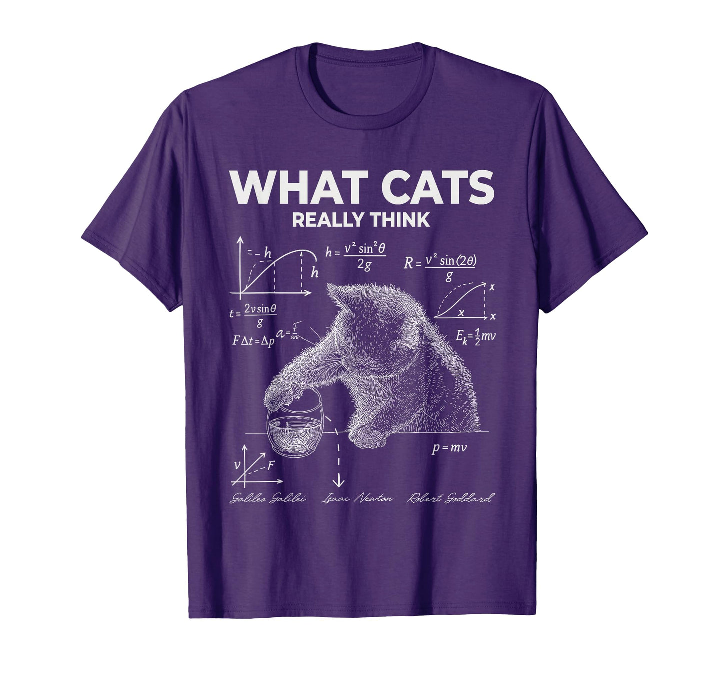 Funny Science Cat Meme What Cats Really Think Humor T-Shirt