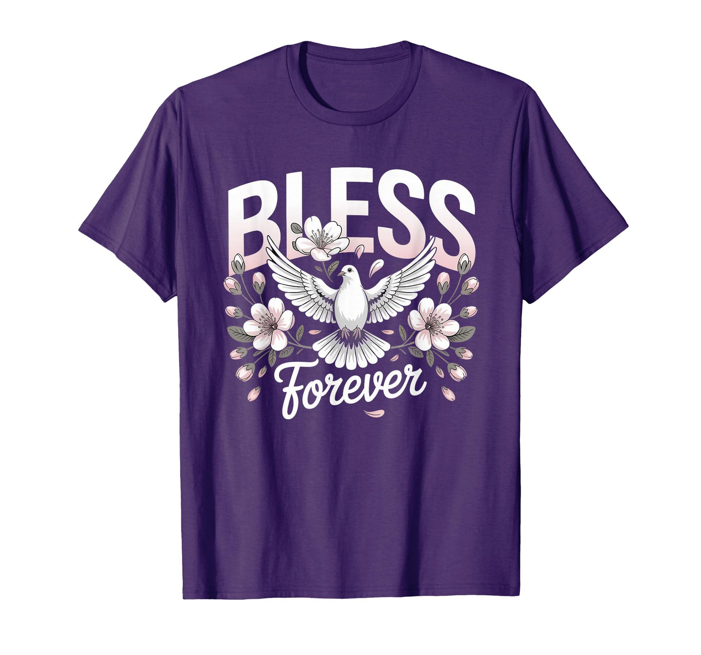 Blessed Forever Dove Floral Christian Streetwear T-Shirt