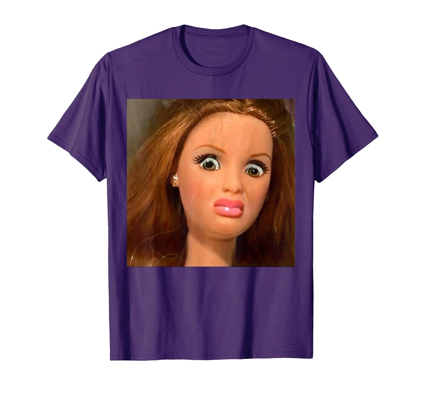 Funny Doll Face Meme Expression Hilarious Sarcastic T-Shirt