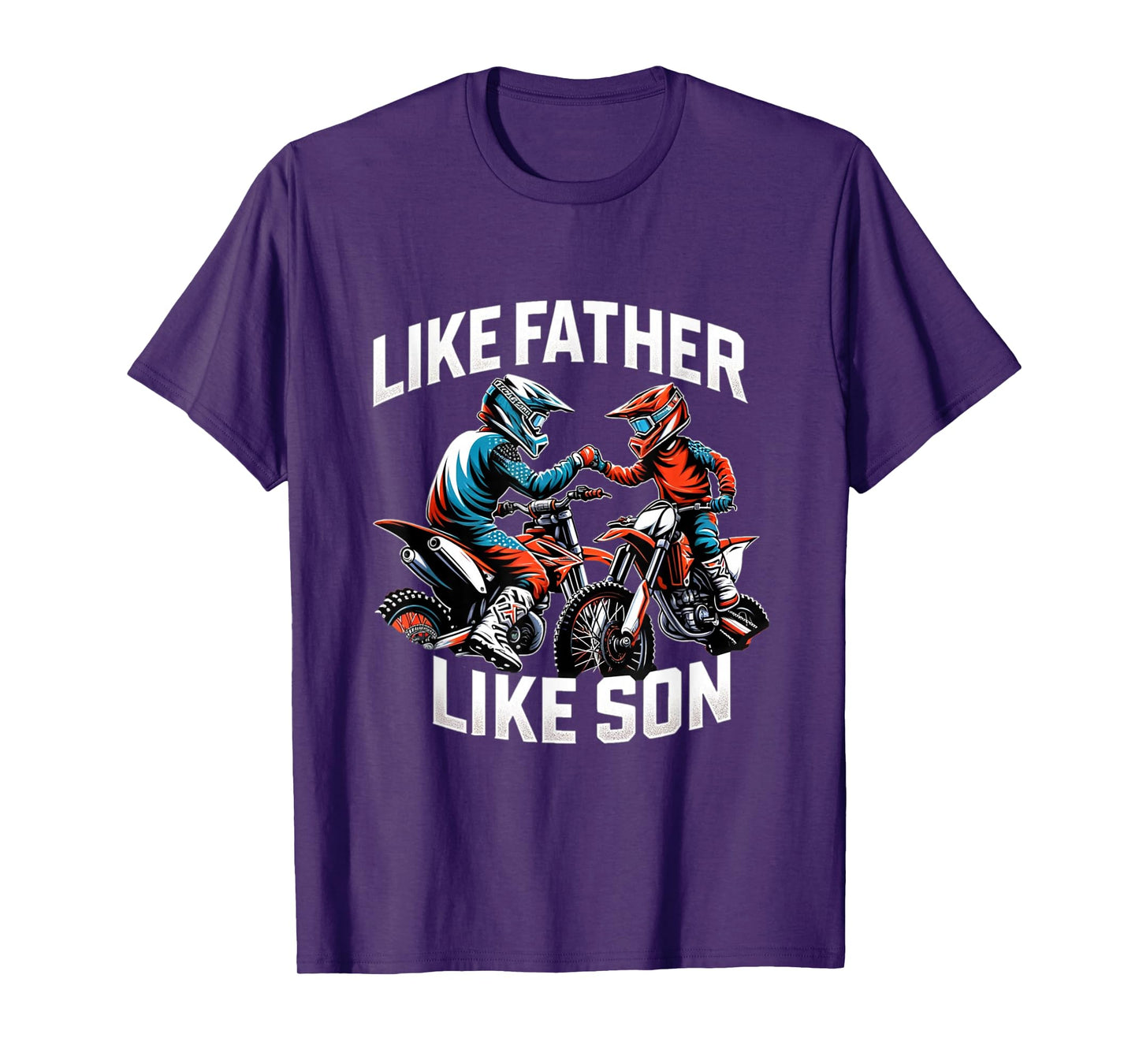 Dirt Bike Family Father Son Motocross Off-Road MX Dad Boys T-Shirt