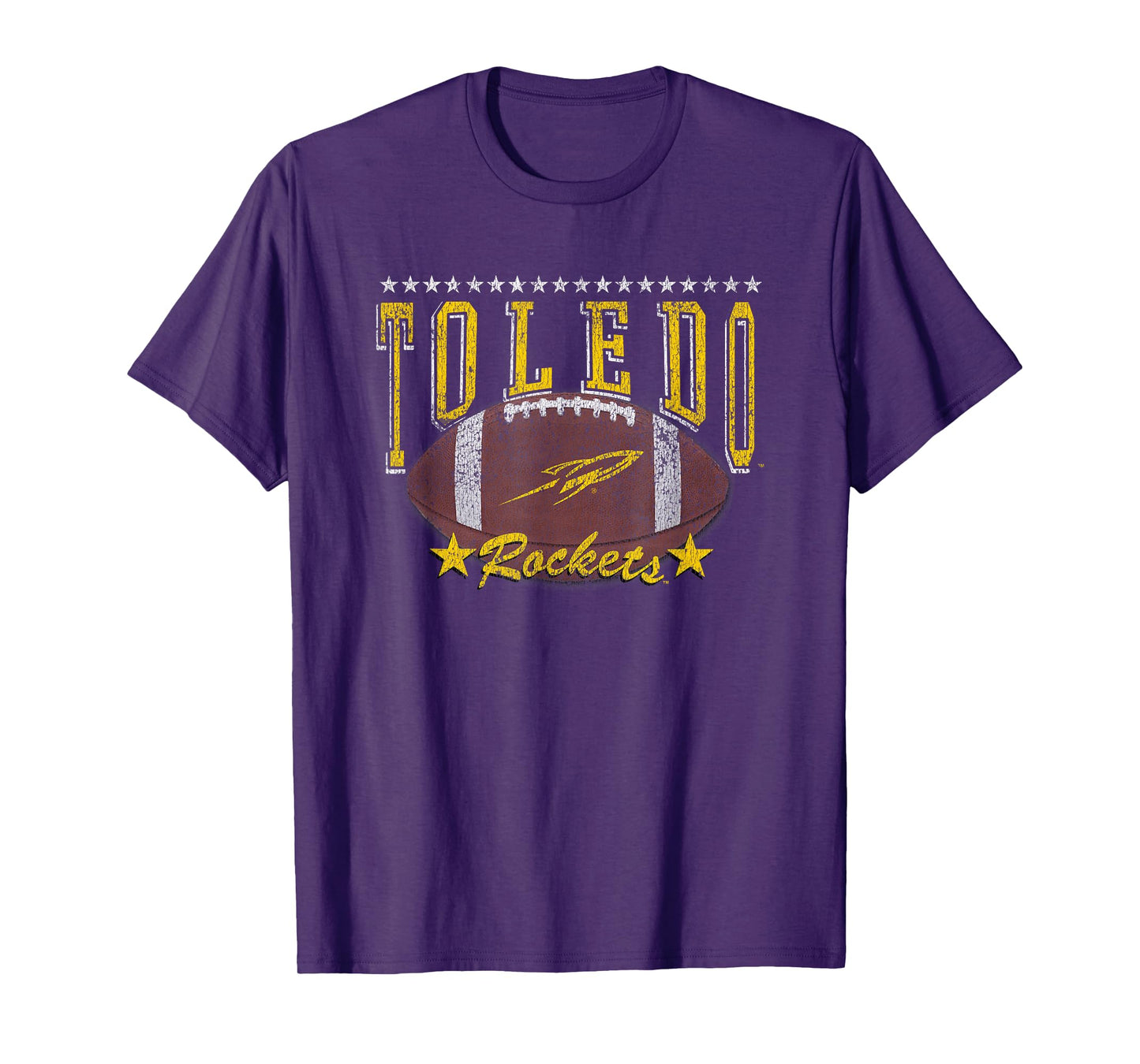 Toledo Rockets Football Vintage Stars Navy T-Shirt