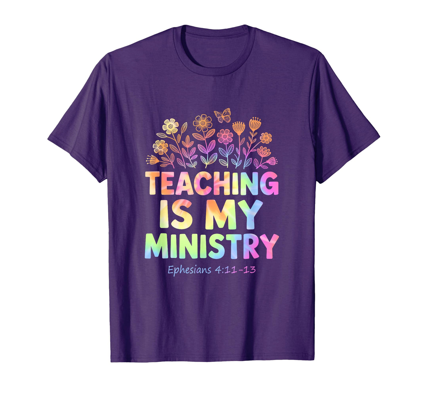 Teaching is My Ministry Flower Jesus Christian Teacher T-Shirt