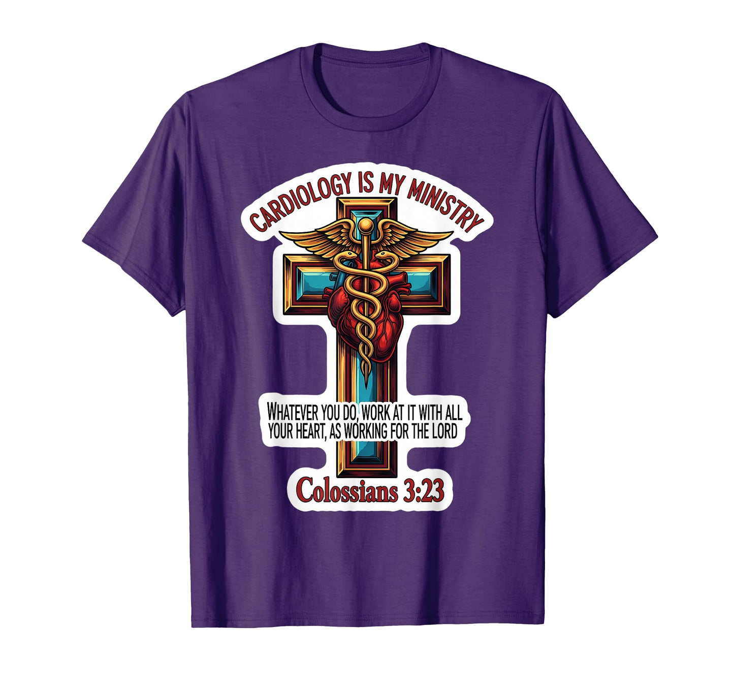 Christian Cardiologist Doctor Cardiology is My Ministry MD T-Shirt