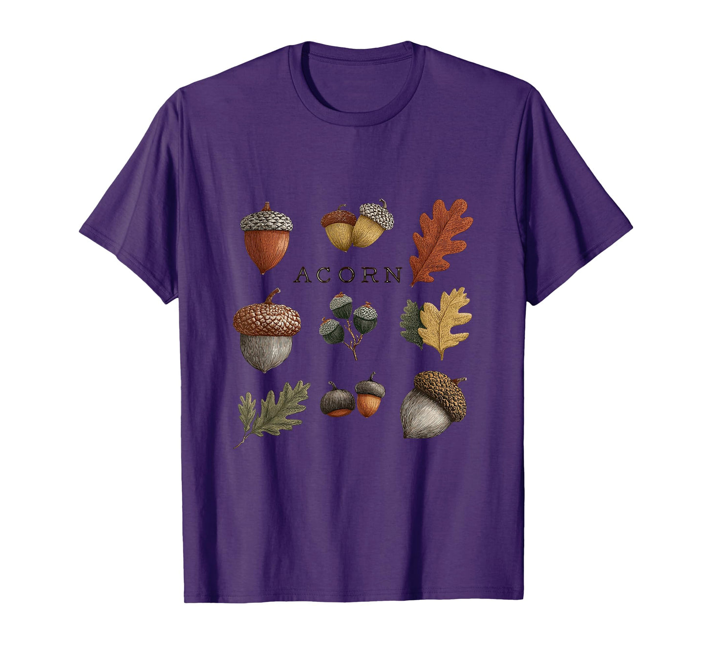 Nice Acorn and Forest Look for Oak Trees Lovers T-Shirt