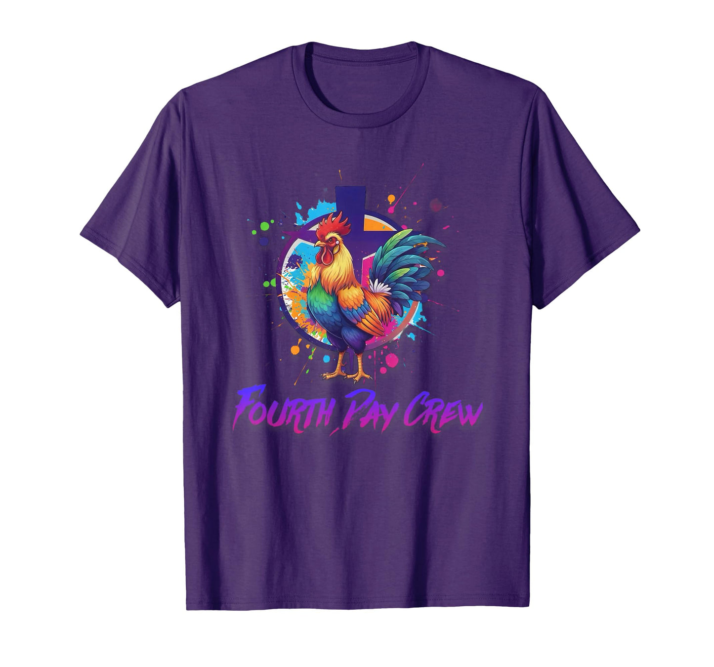 DeColores Cursillo Rainbow Rooster Catholic T-Shirt