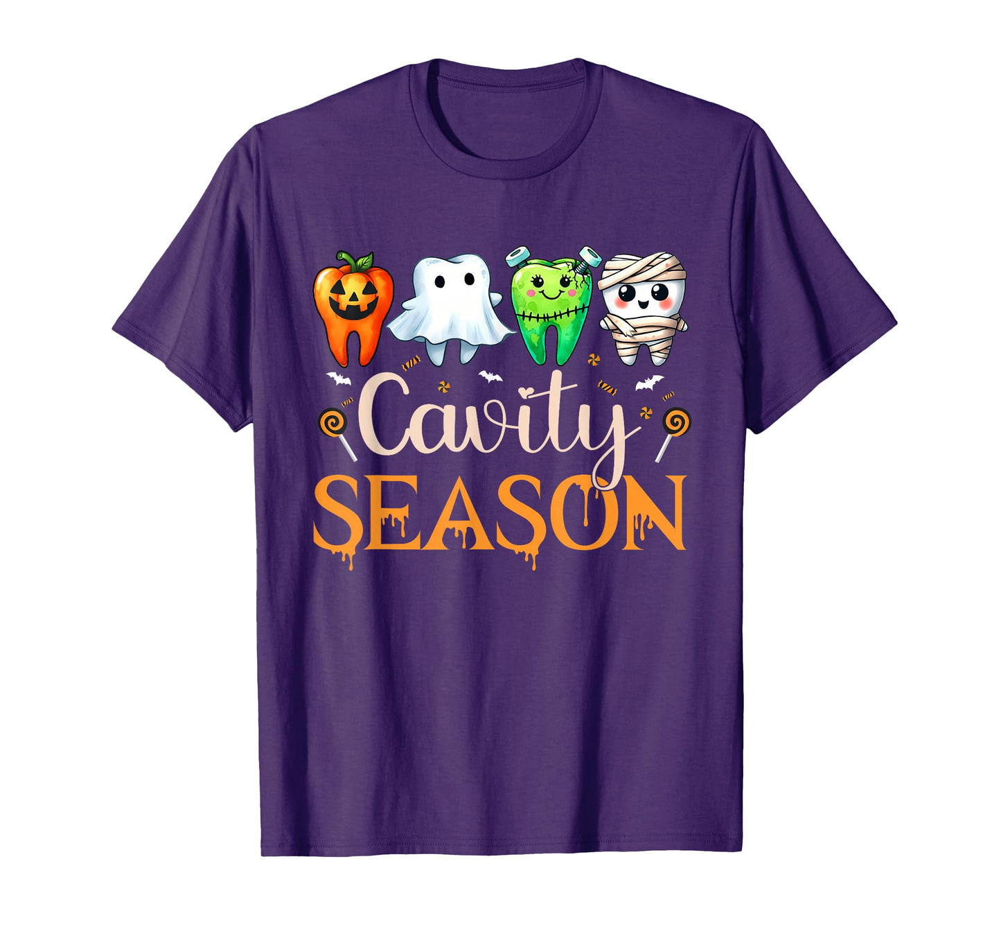 Cavity Season Ghosts Halloween Dental Hygienist Or Assistant T-Shirt