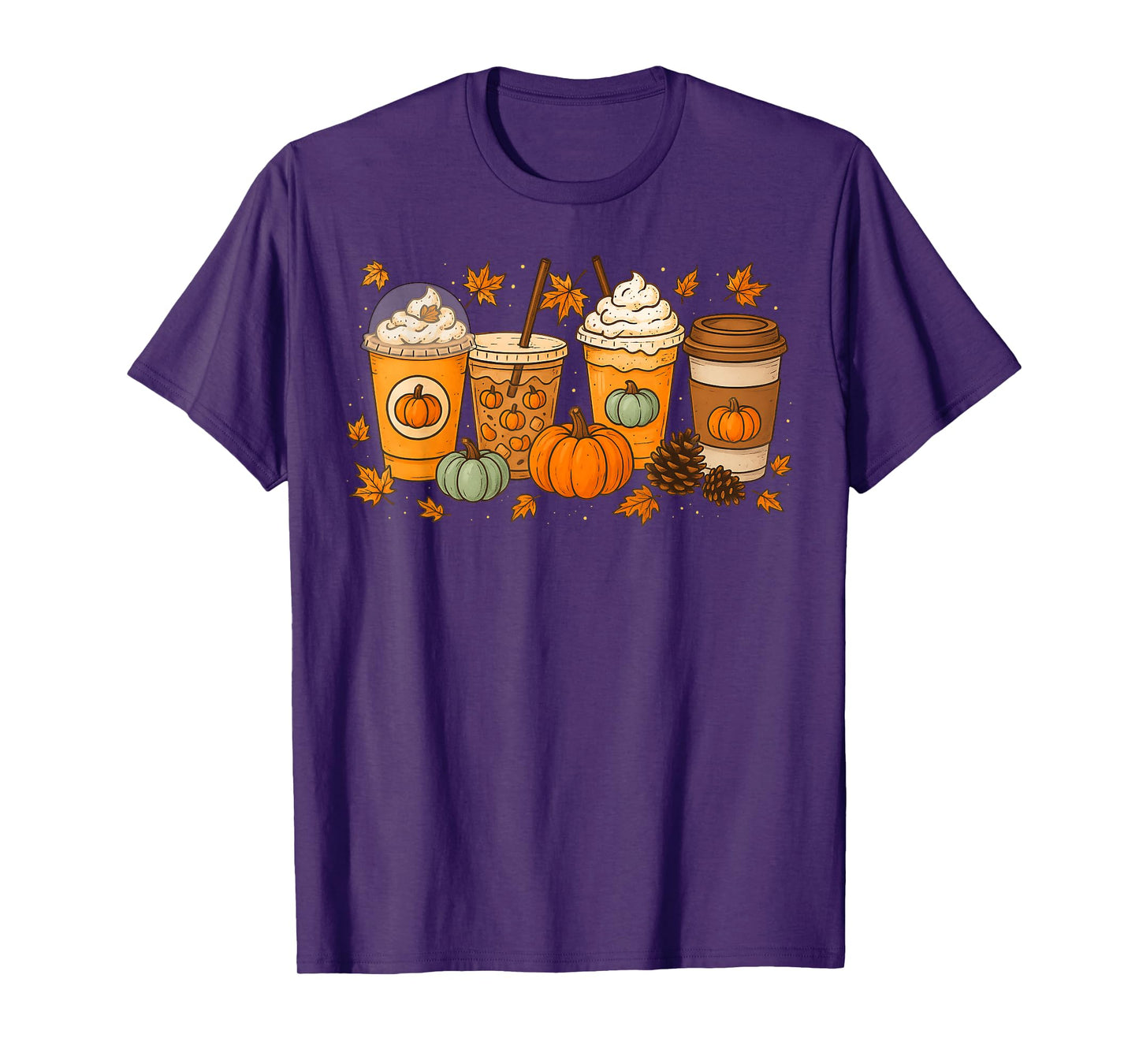 Coffee Pumpkin Latte Spice Coffee Love Fall Season Halloween T-Shirt