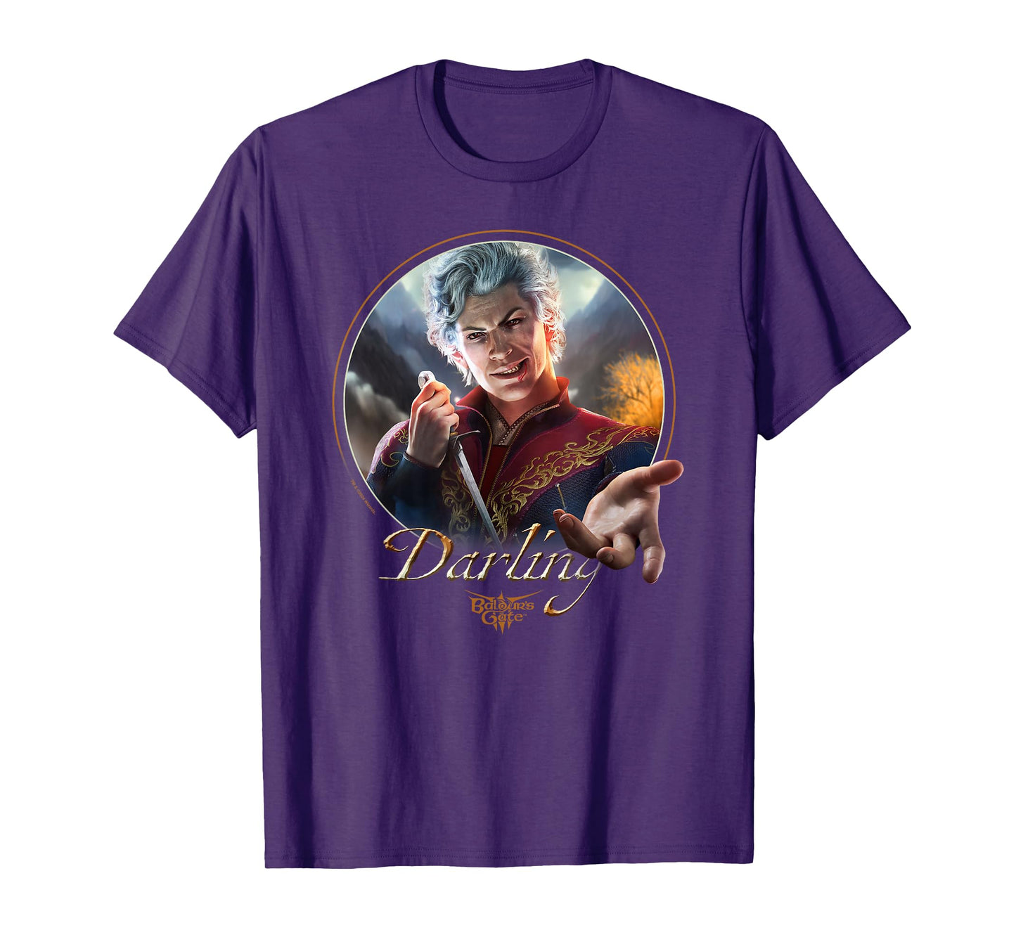 Dungeons & Dragons Darling Astarion Ancunín Vintage Portrait T-Shirt