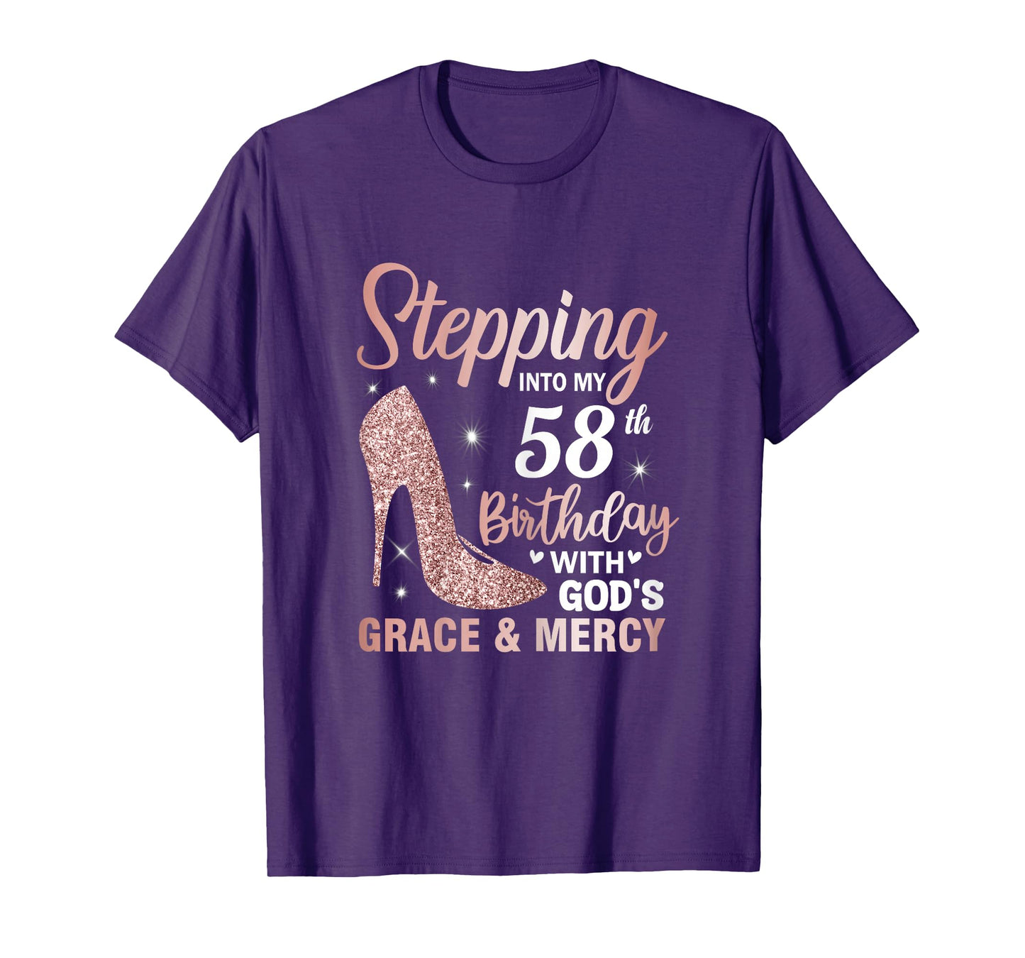 Stepping Into My 58th Birthday Shirt Women 58 Year Old Bday T-Shirt