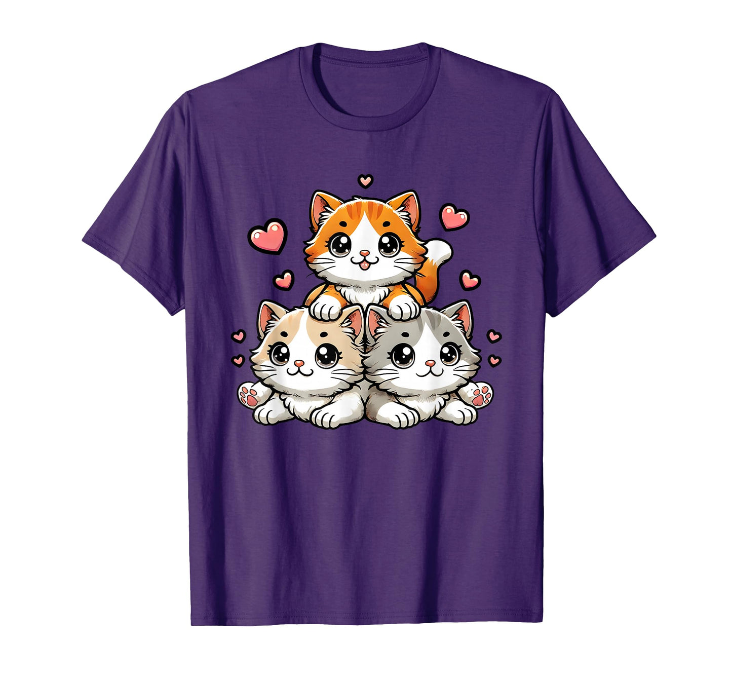Cute Kawaii Cats Neko Funny Kitten Cat Lover Gift Women Girl T-Shirt
