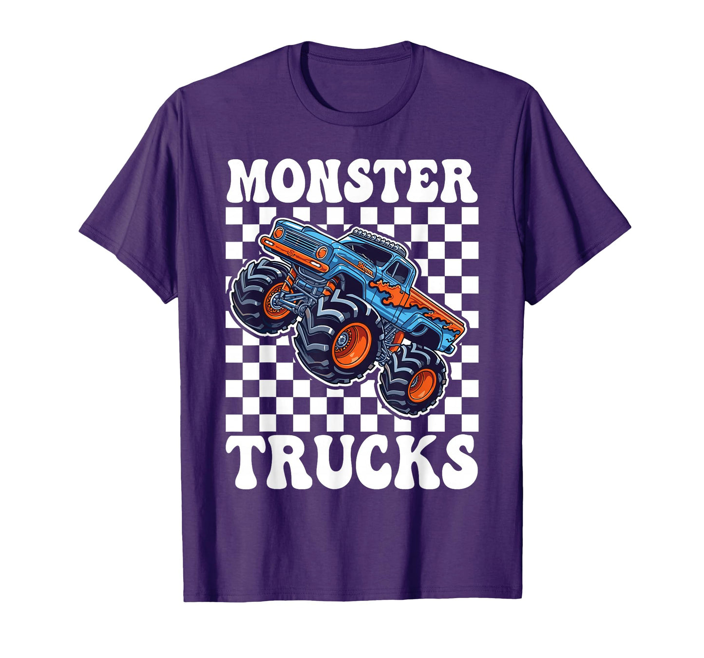 Monster Truck for Toddlers, Kids Monster Truck Retro Vintage T-Shirt