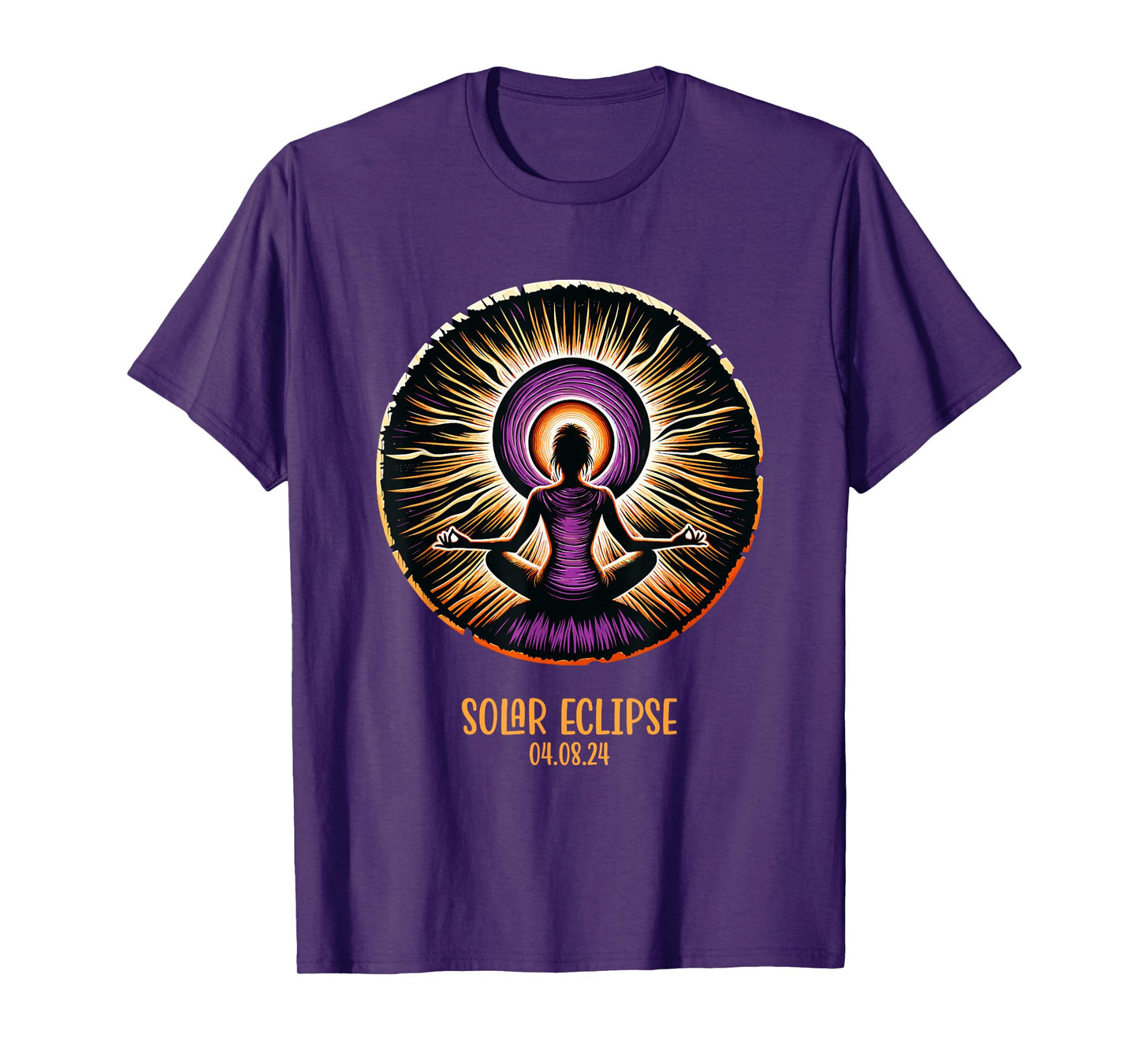 Totality April 8 2024 Total Solar Eclipse Women Yoga T-Shirt