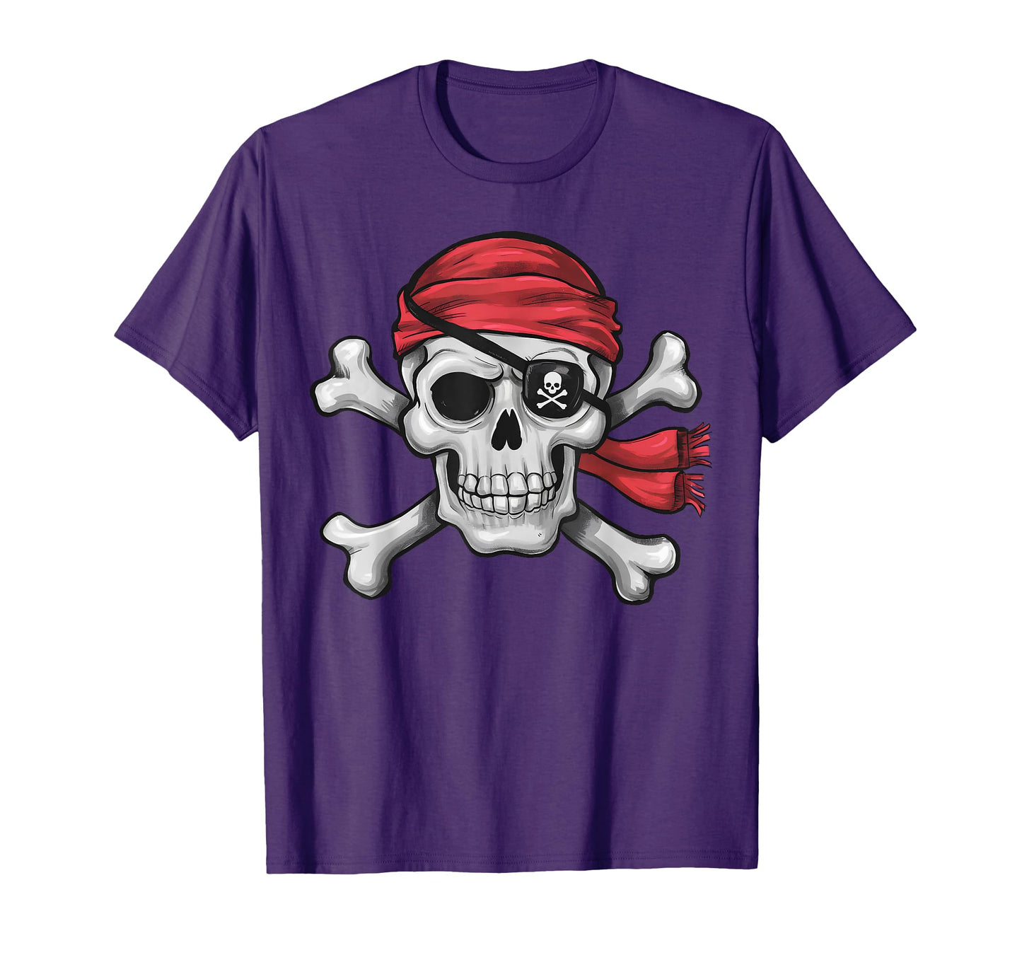 Pirate Skull Crossbones Halloween Costume Men Boy Kids T-Shirt