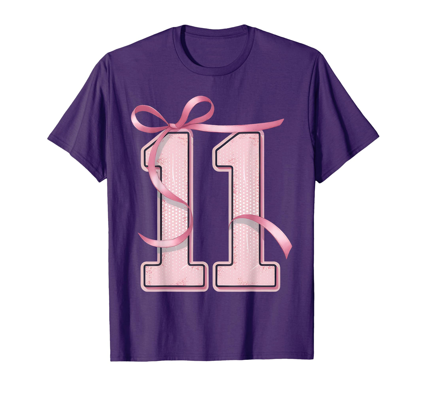 Birthday Girl Pink Coquette Bow 11 Year Old Aesthetic Girly T-Shirt