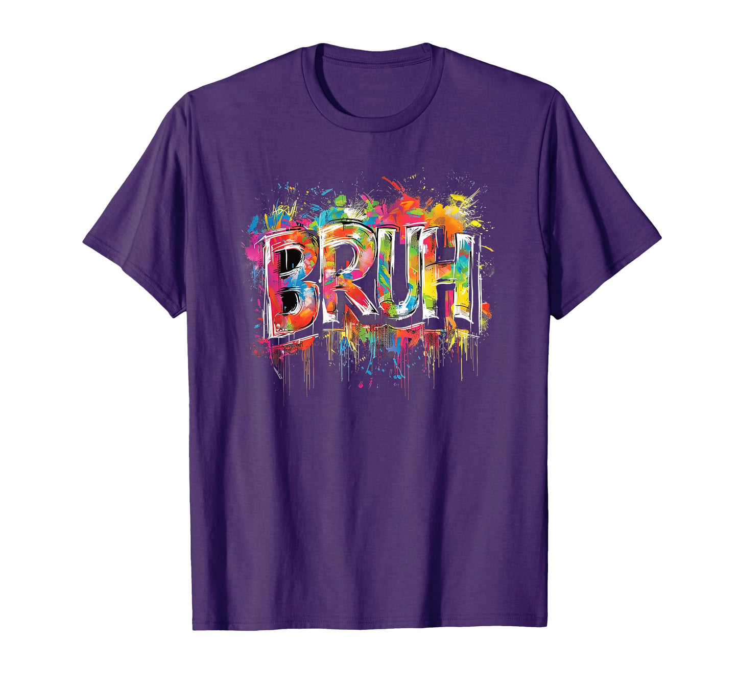 Boys Bruh Meme Funny Saying Teens Graffiti Aesthetic Kids T-Shirt