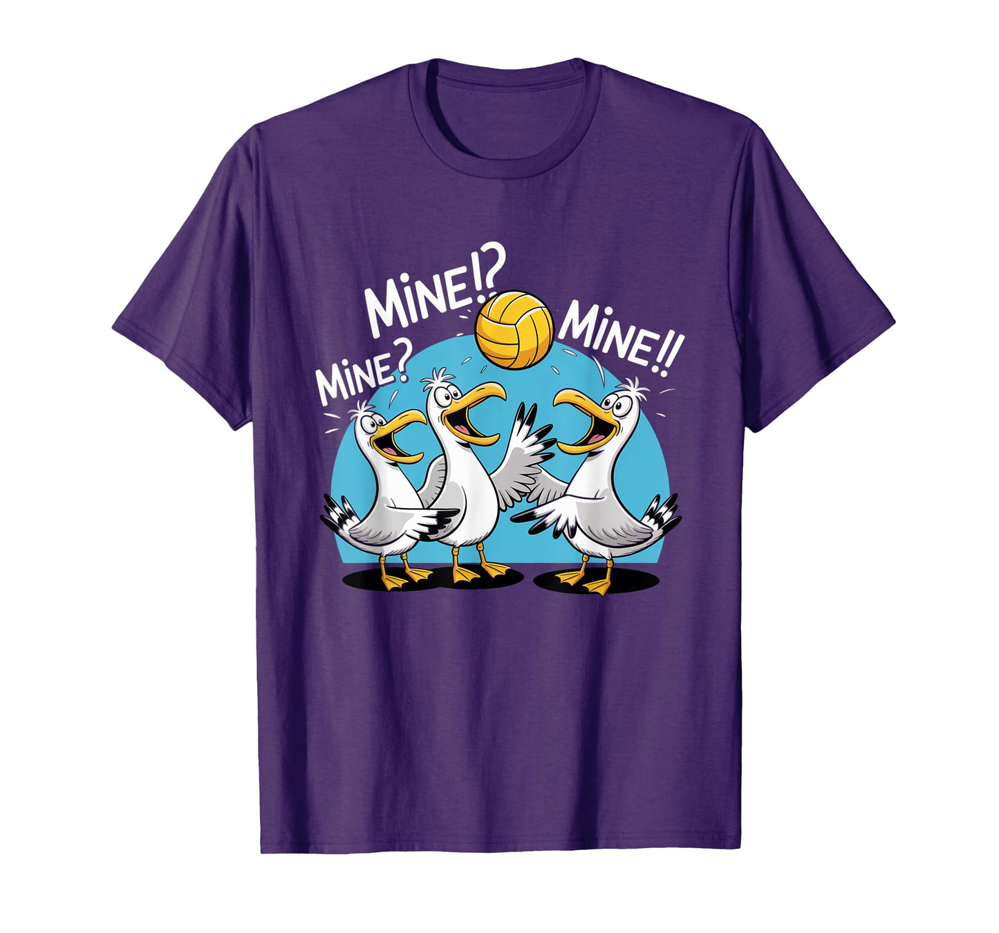 Seagull Volleyball Mine Mine Beach Bird Ocean Lovers T-Shirt