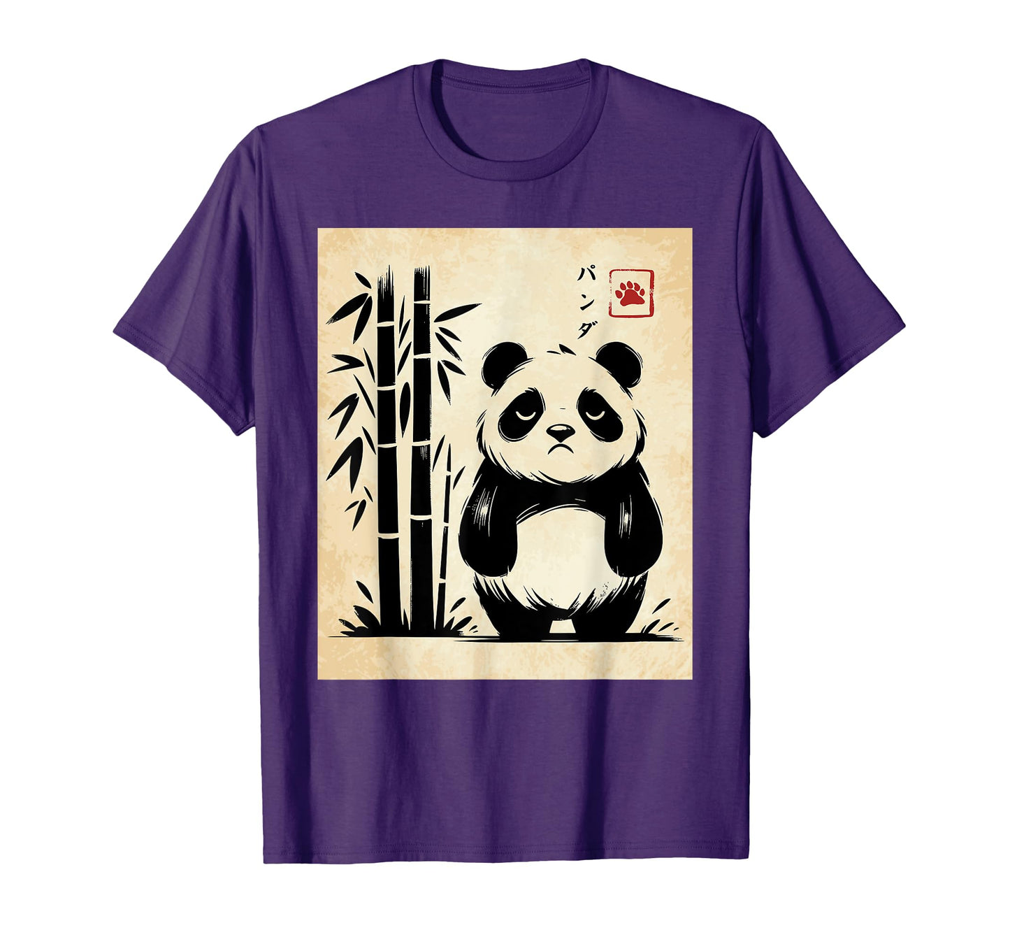 Kawaii Panda Ink Japanese Streetwear Novelty Funny Panda T-Shirt