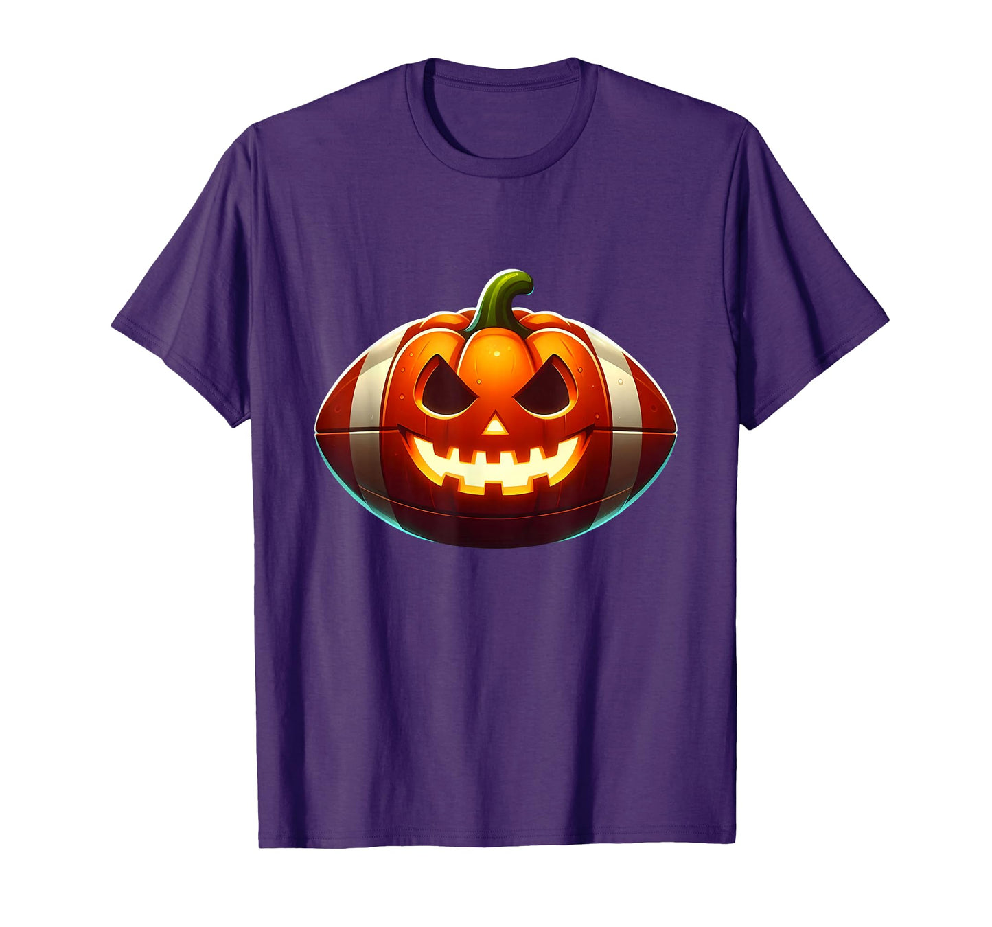 Football Halloween Pumpkin Scary Football Player Costume T-Shirt