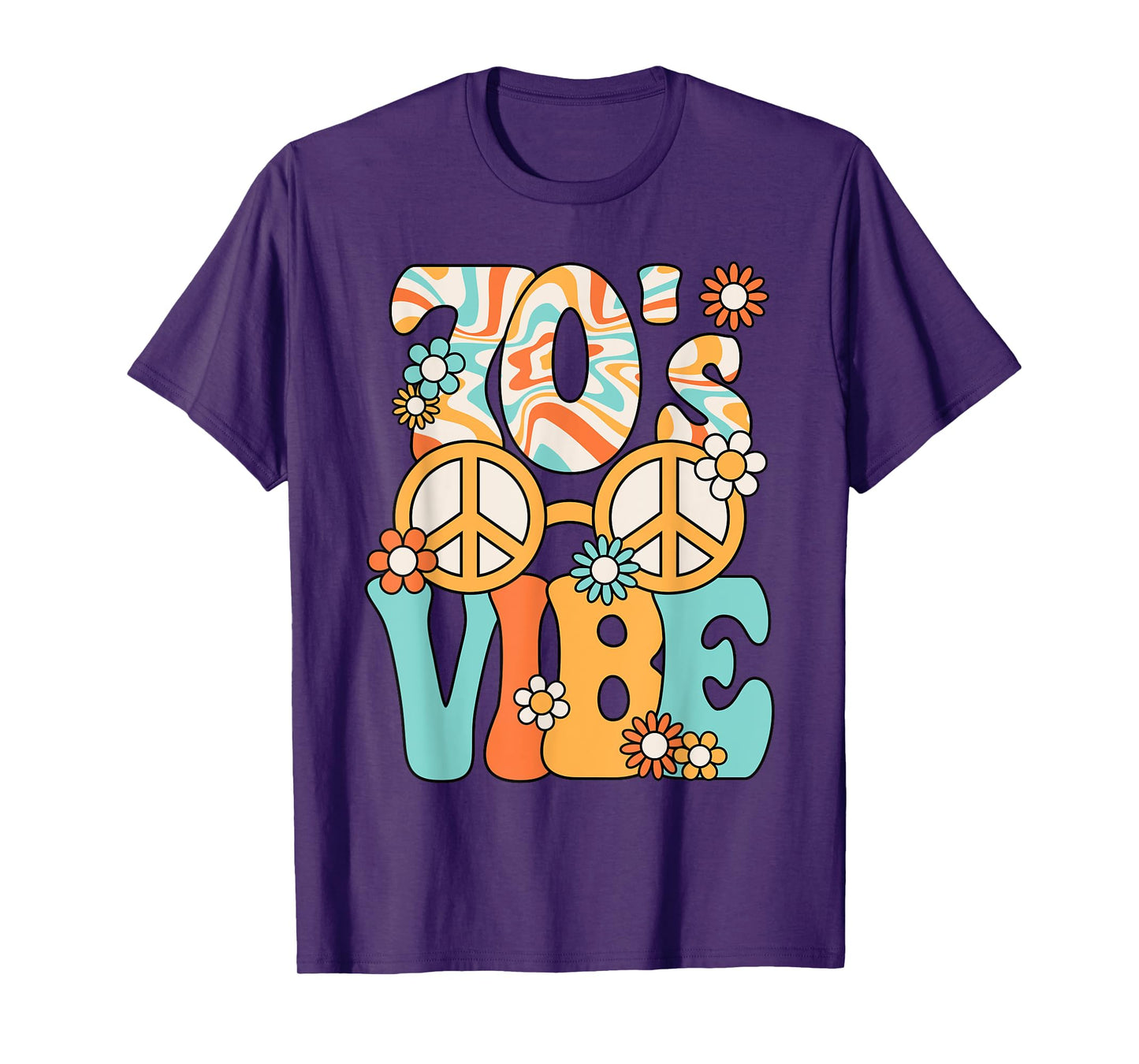 Funny 70's Vibe Retro Groovy Hippie Outfit 70s Party T-Shirt