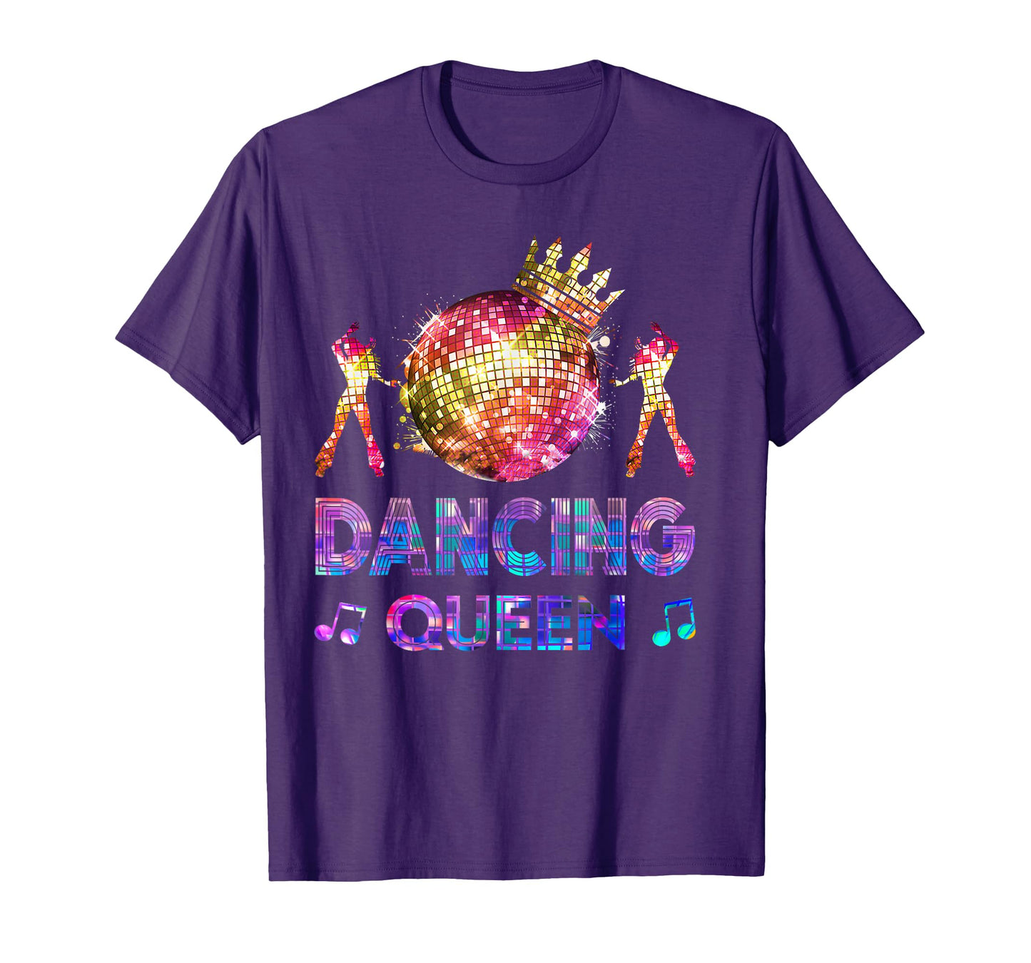 Dancing Queen Funny Dance Mom Disco Ball Vintage 70s Women T-Shirt