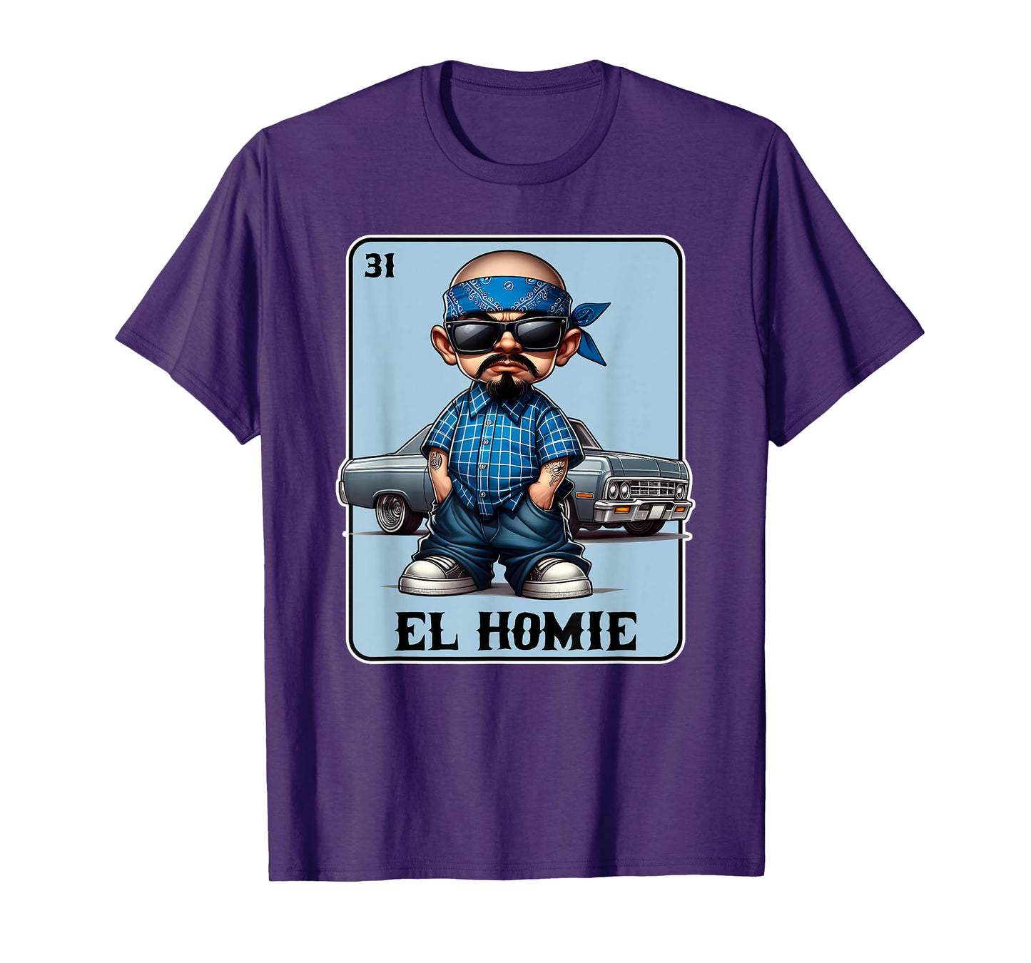 EL HOMIE Chicano Low Rider Art Chicano Clothing Cholo T-Shirt
