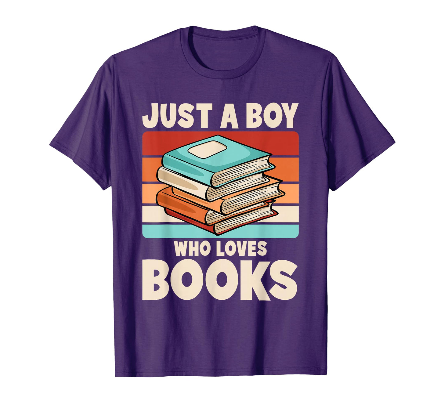 Just A Boy Who Loves Books Reading Bookworm Boys Kids T-Shirt