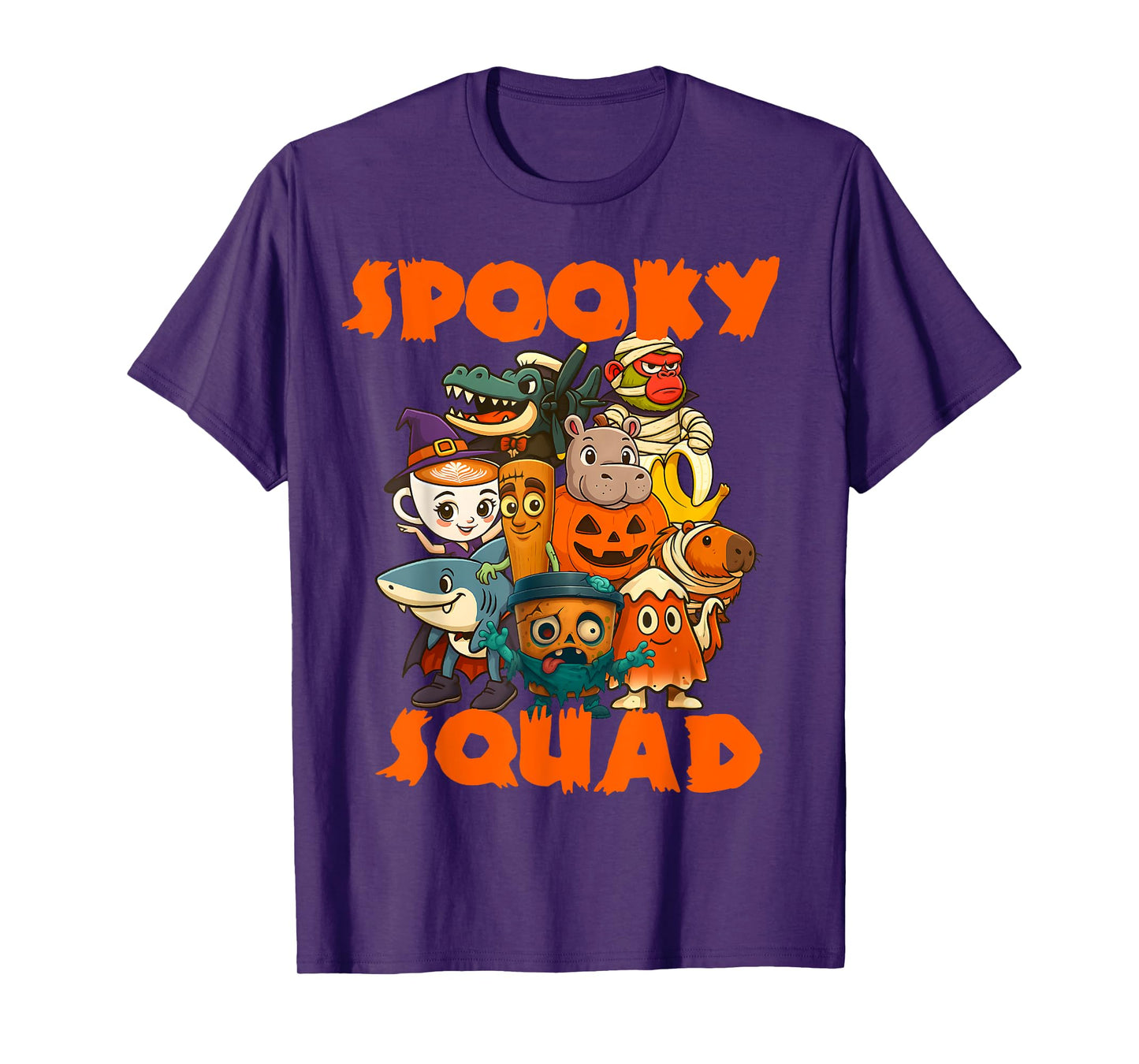 Spooky Squad Halloween Matching Italian Brainrot Meme Kids T-Shirt