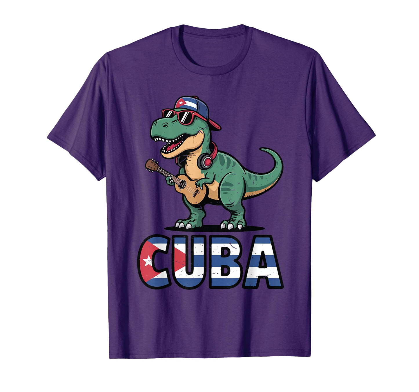 Cuba Boy Hispanic Heritage Month Cuban Flag Dinosaur Toddler T-Shirt
