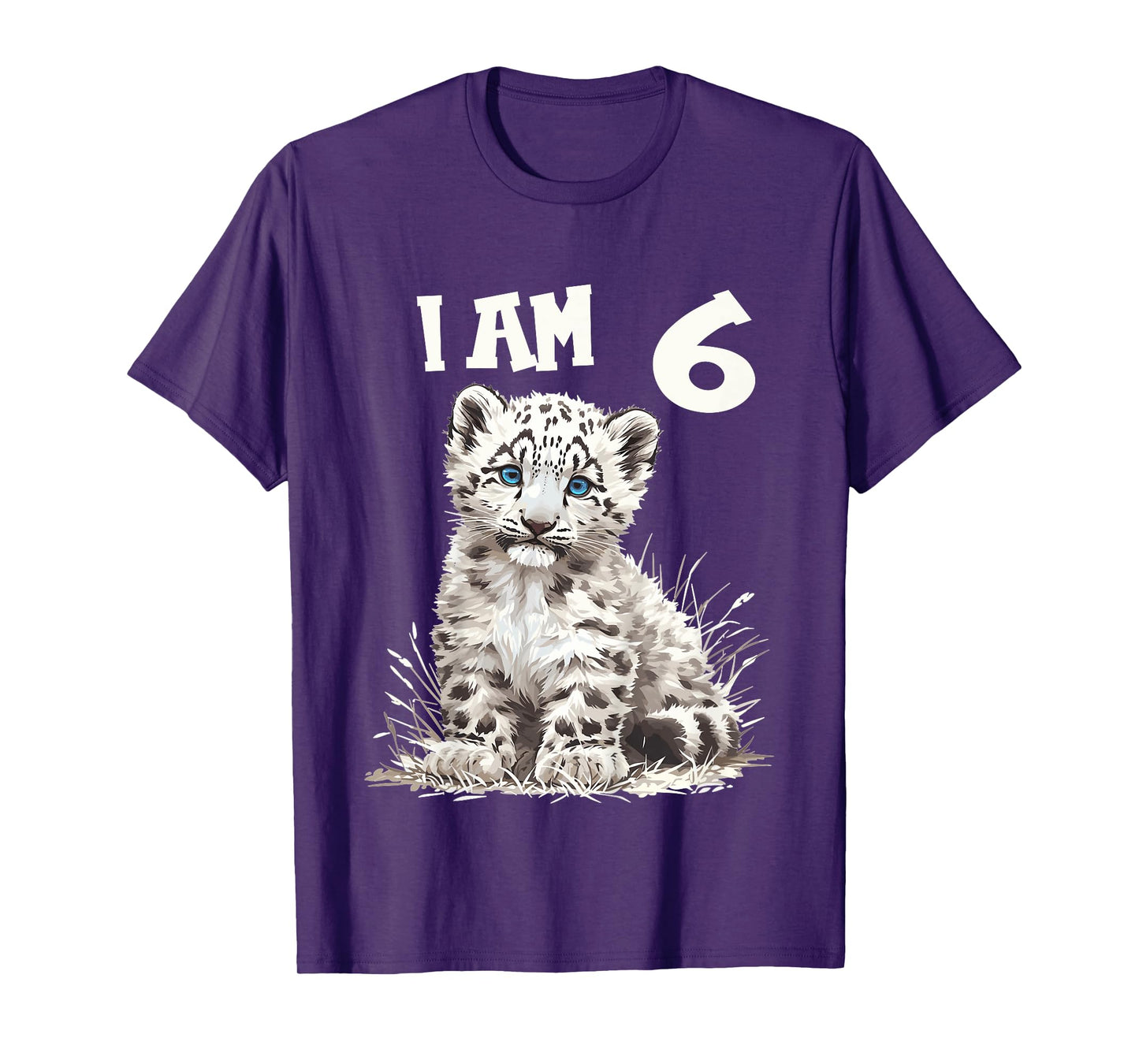 Kids 6 Years old 6 birthday Snow Leopards Boy girl Snow Leopard T-Shirt