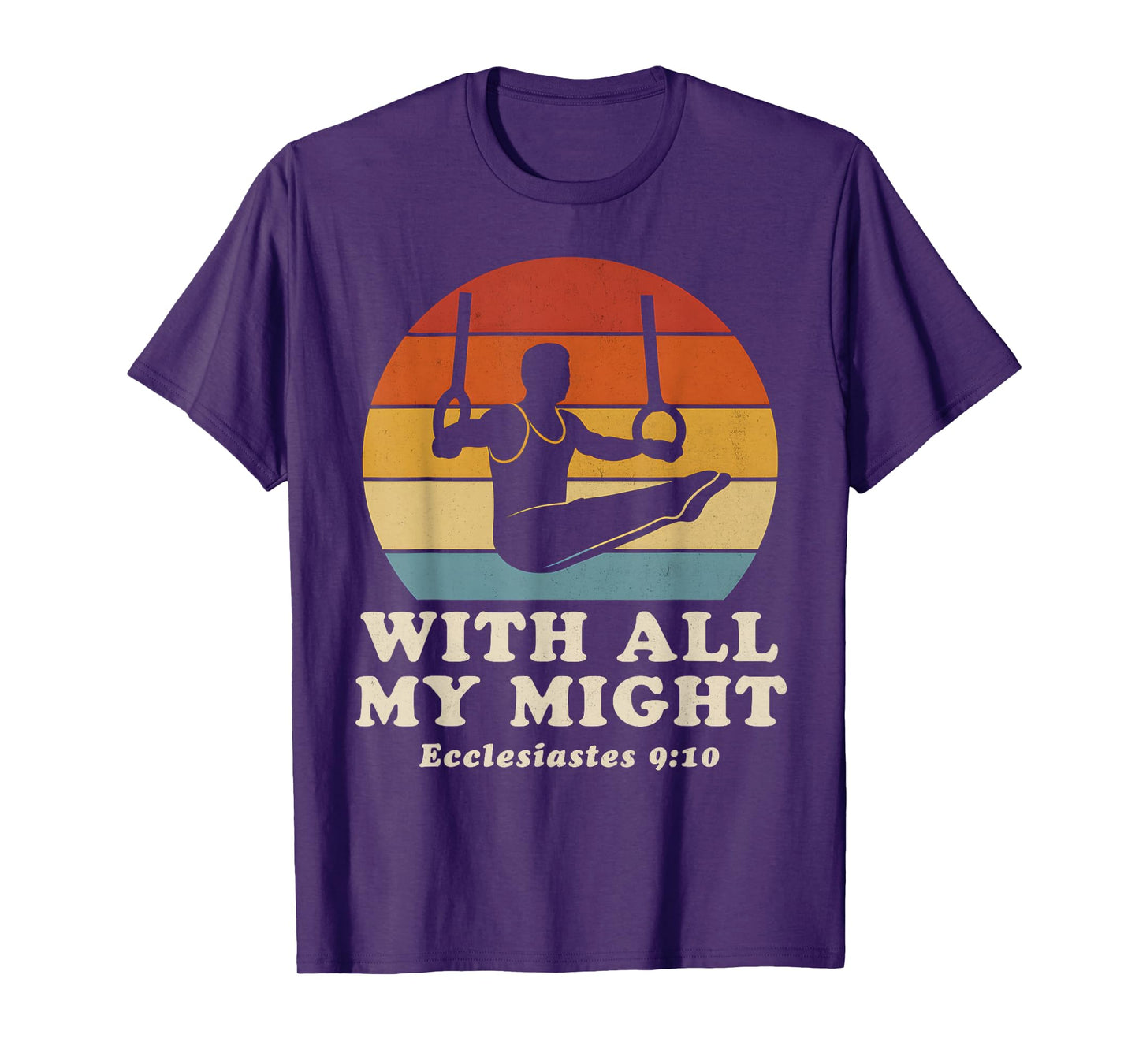 Christian Gymnastics Rings Retro Gymnast Sports Acrobatics T-Shirt