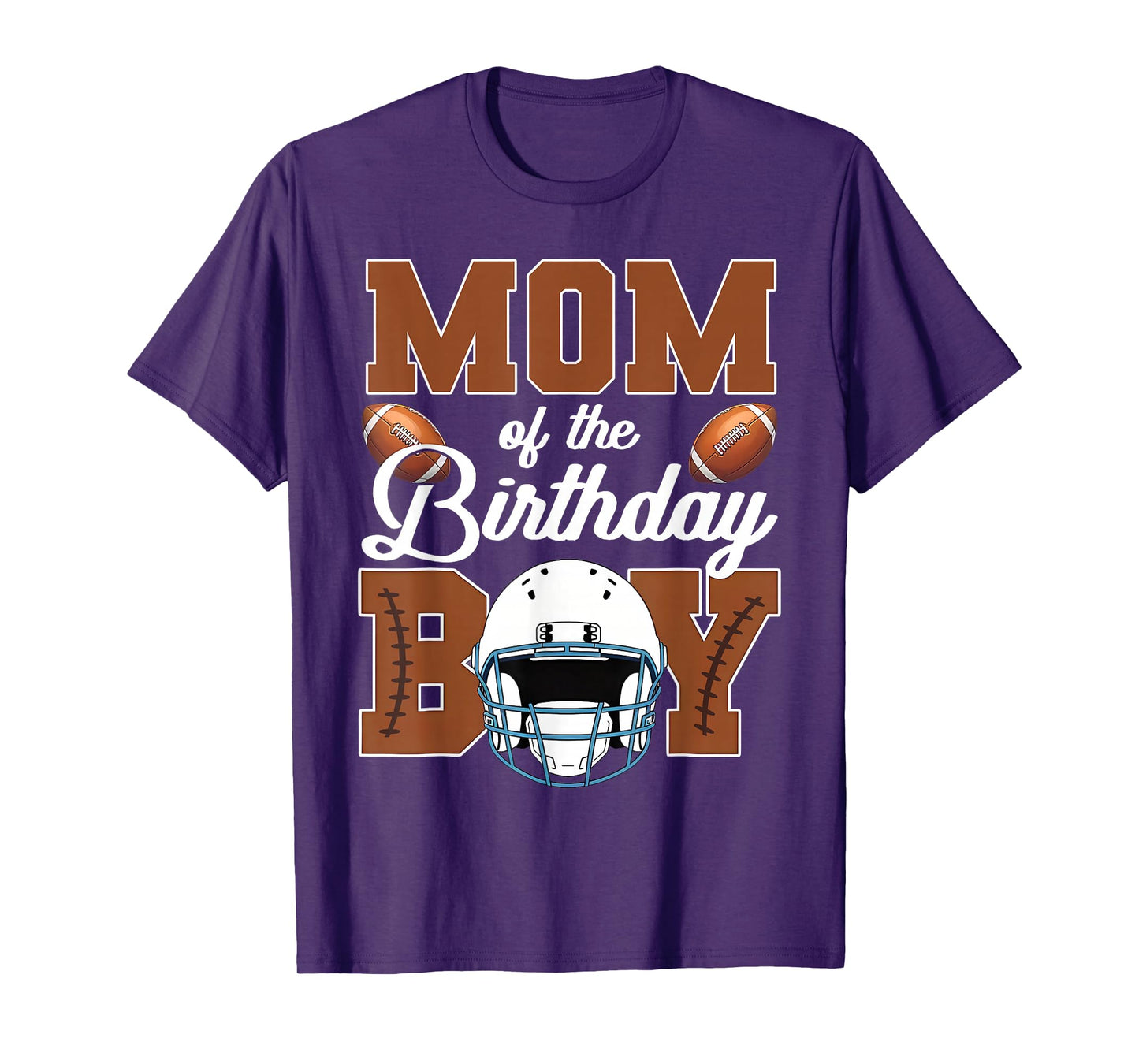 Mom of The Birthday Boy Football Lover Bday Party for Mother T-Shirt