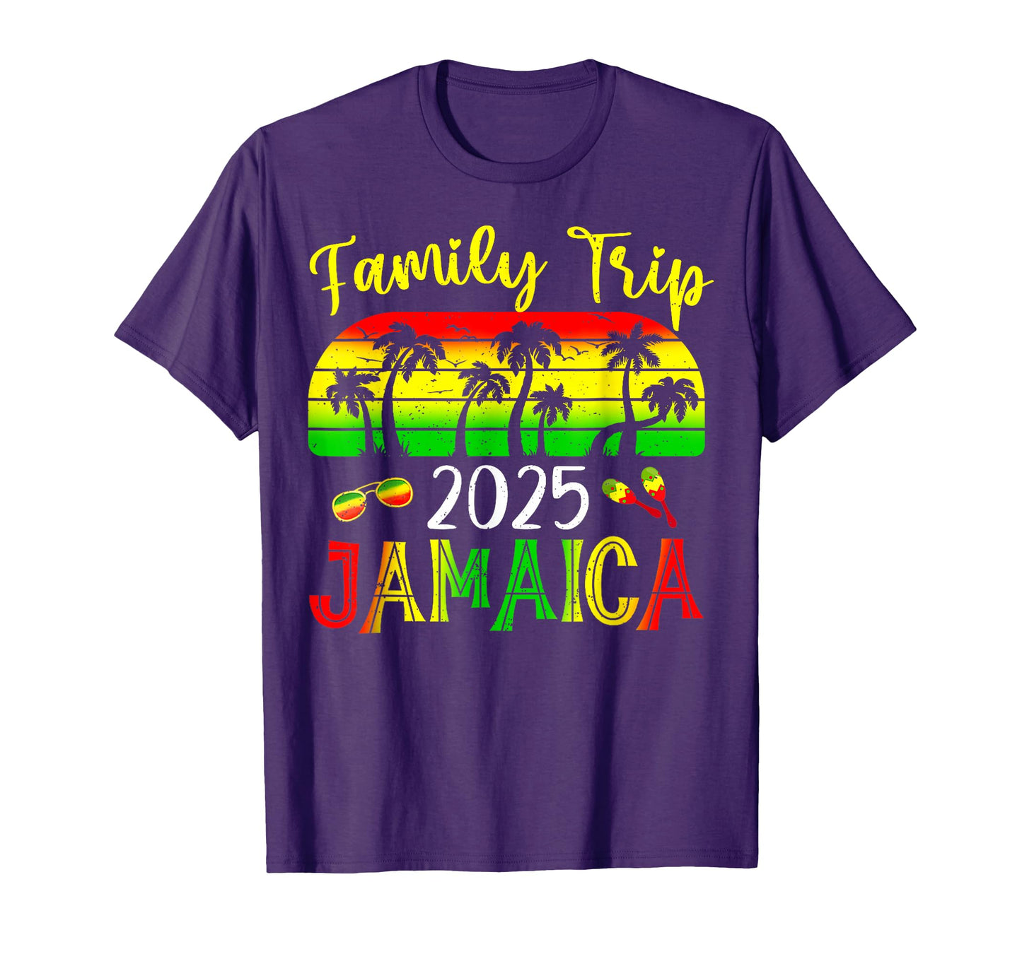 Family Trip Jamaica 2025 Summer Vacation Beach Matching T-Shirt