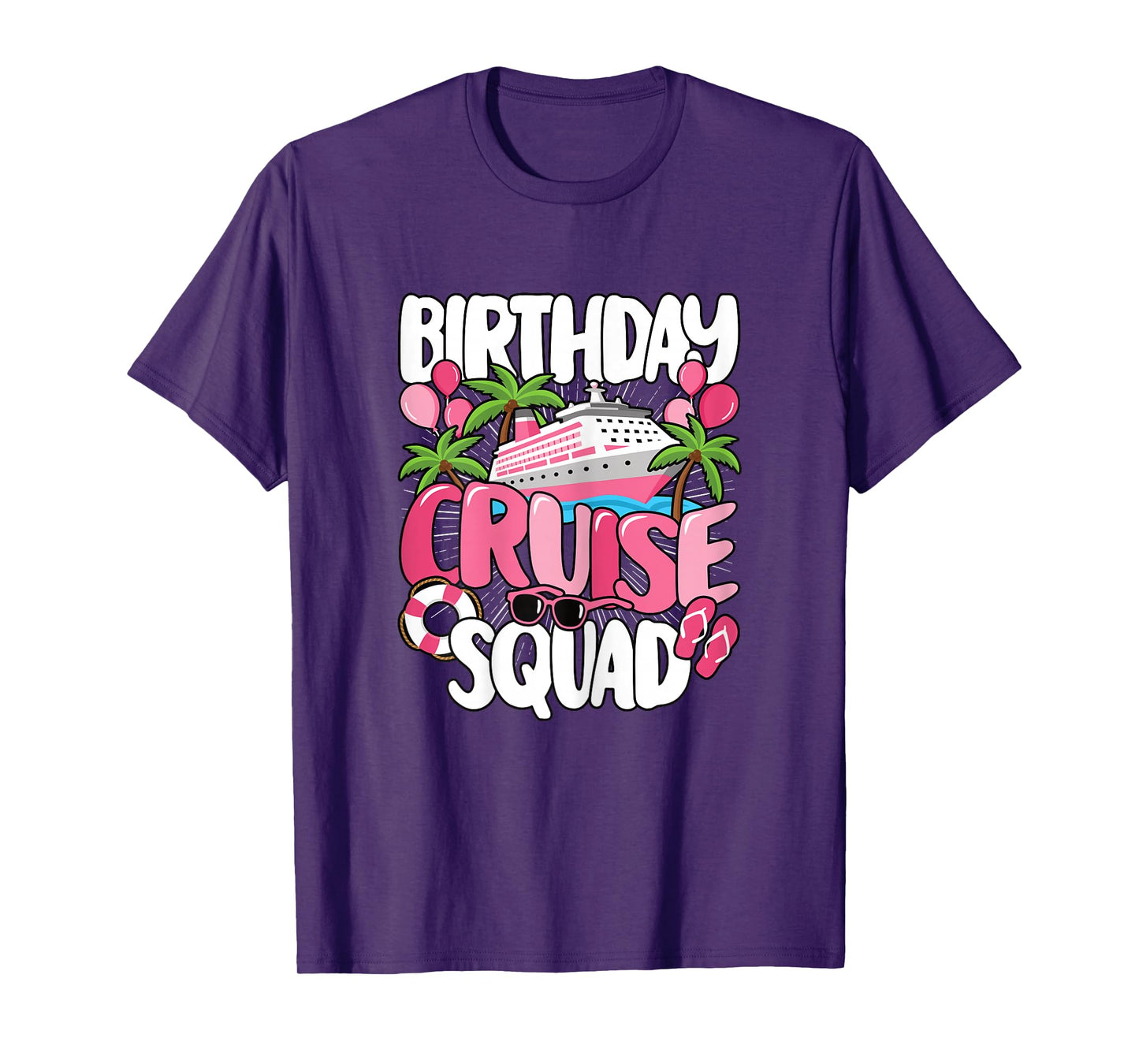 Birthday Cruise Squad Cute Sea Trip Women Girls Kids T-Shirt