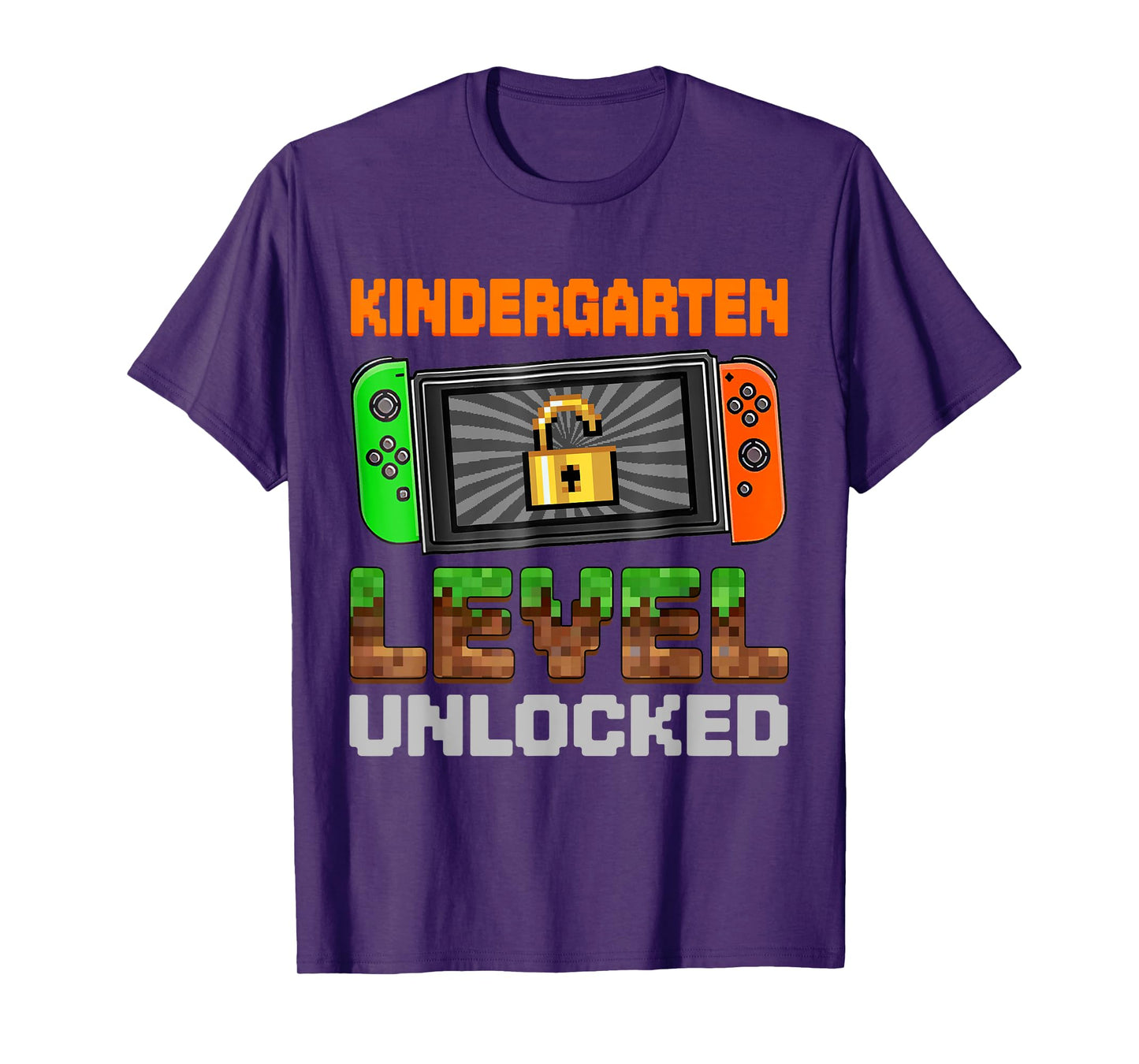 Funny Pixel Game Kindergarten Level Unlocked Student Boys T-Shirt