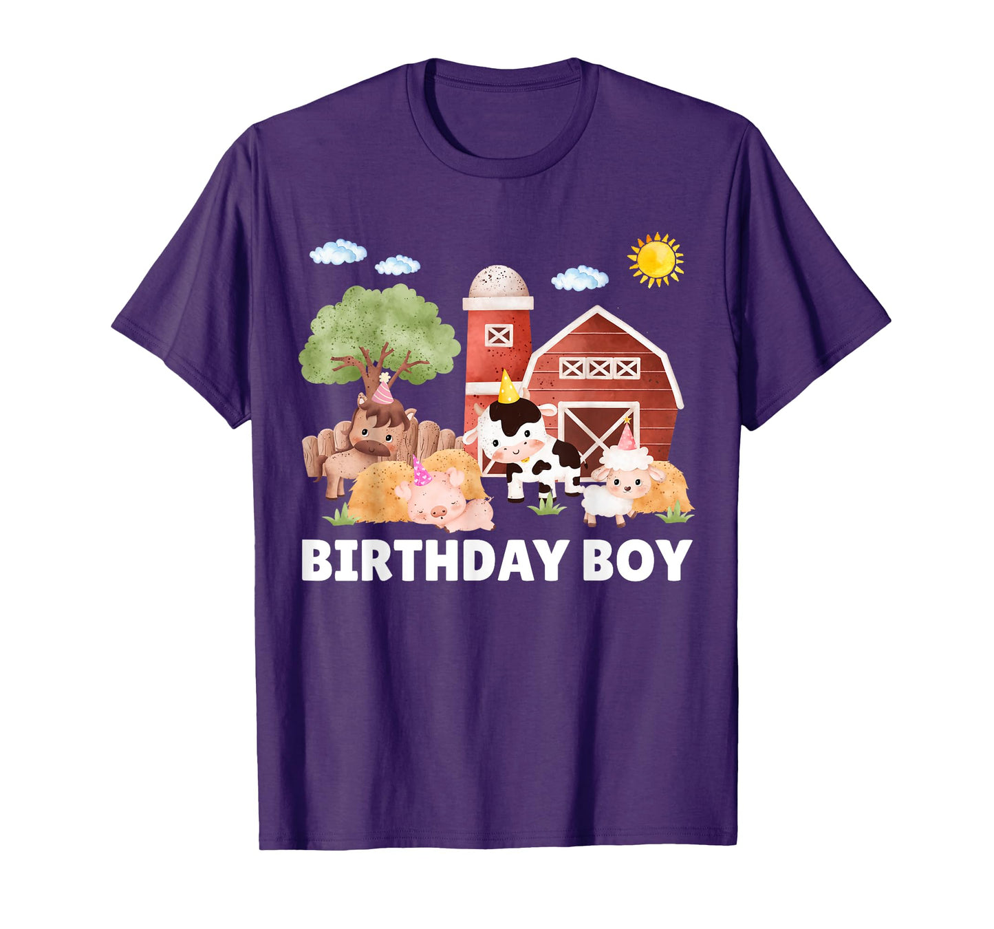 Birthday Boy Farm Animals Family Matching T-Shirt