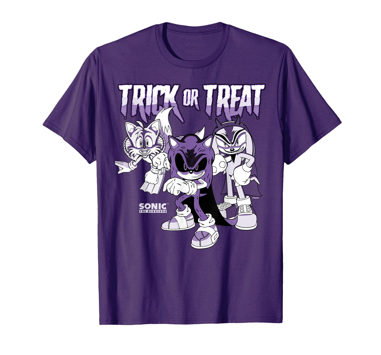 Sonic The Hedgehog Halloween Trick Or Treat Monster Costumes T-Shirt