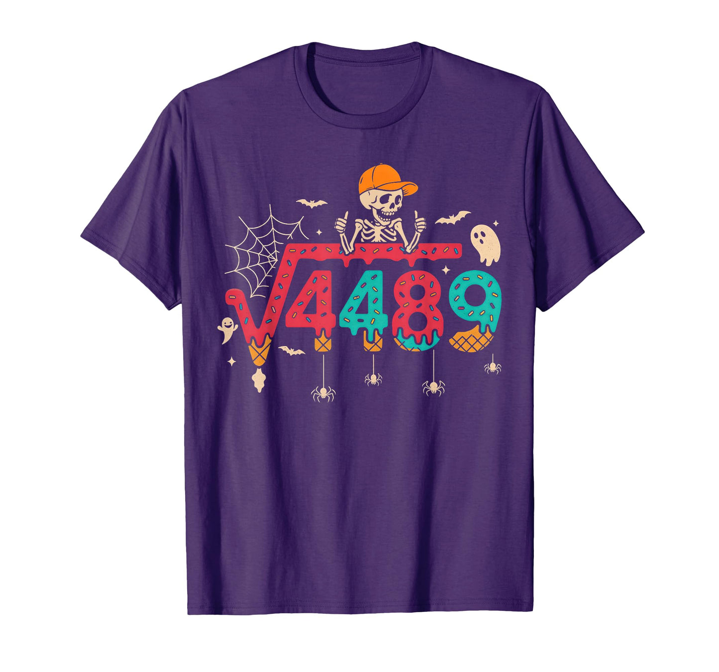 HUGvyn Square Root 4489 Math Teacher Funny 67 Meme Halloween T-Shirt