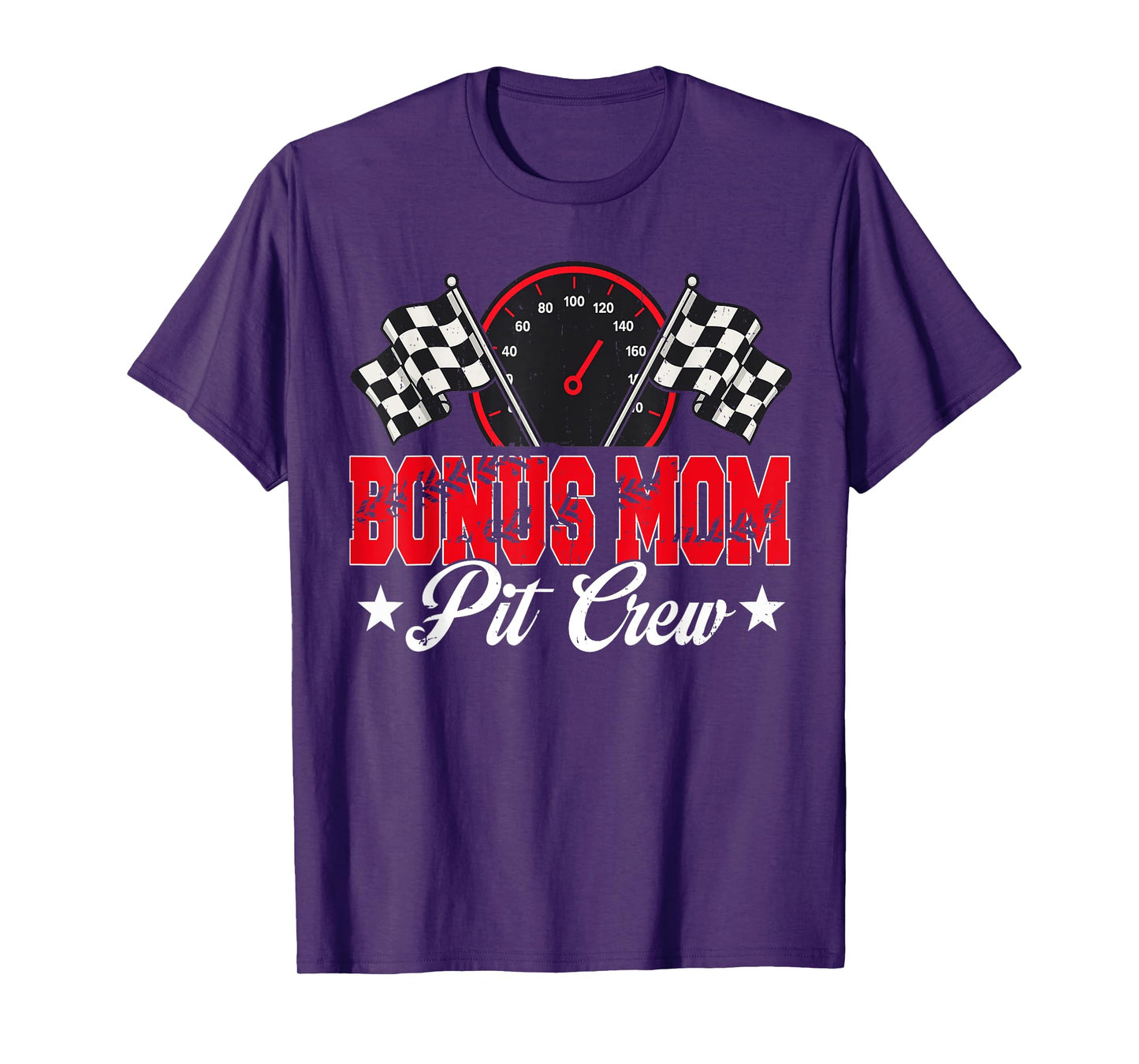 Race Car Birthday Party Racing Family Bonus Mom Pit Crew T-Shirt