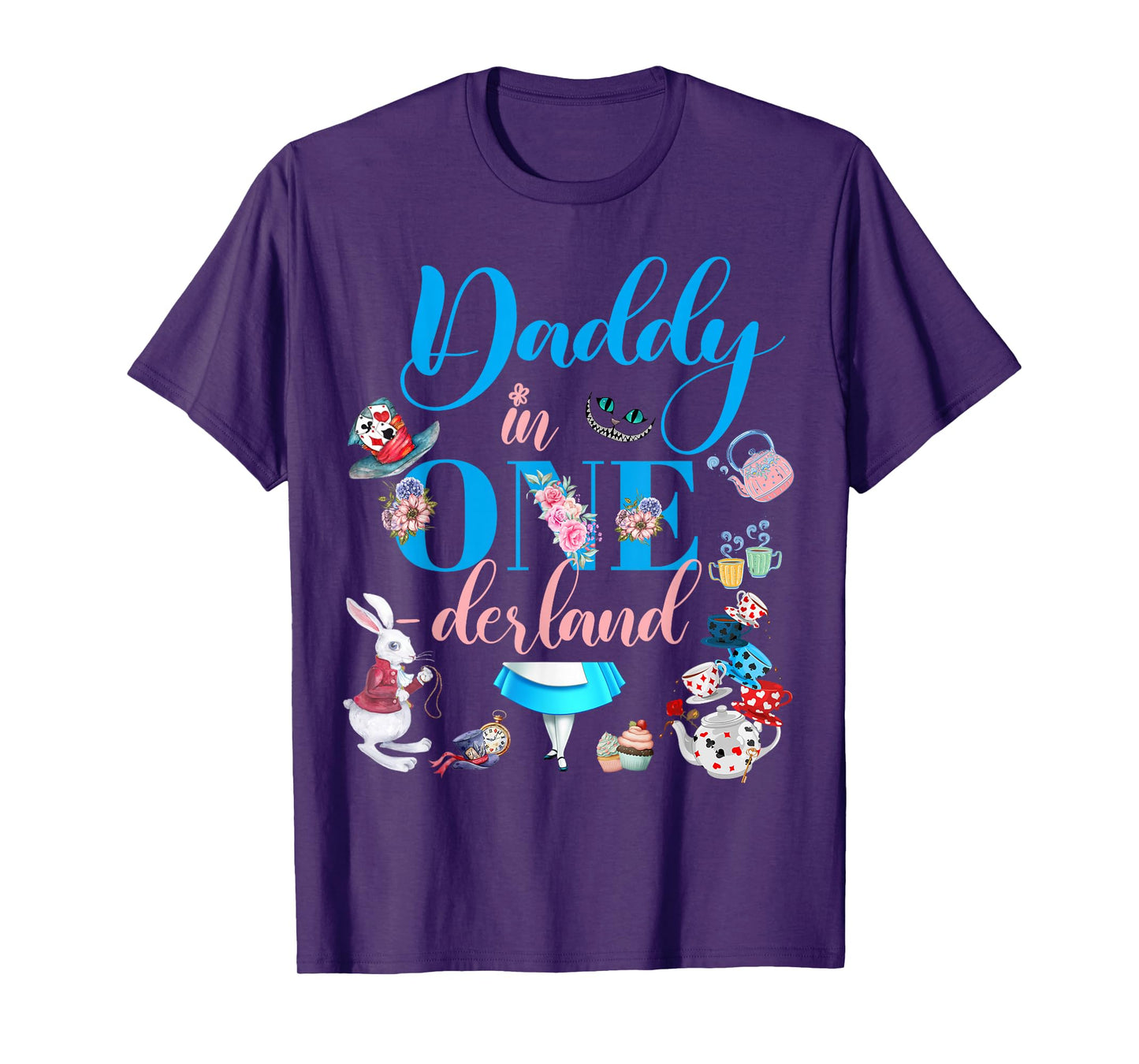 Alice in ONEderland Family Daddy Of The Birthday Girl T-Shirt