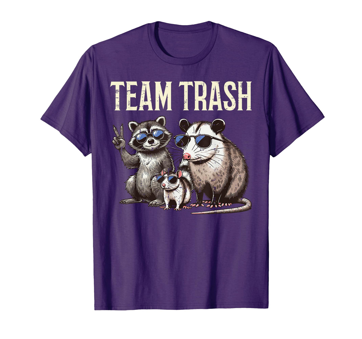 Team Trash Raccoon Opossum Skunk Funny Possum Men Women Kids T-Shirt