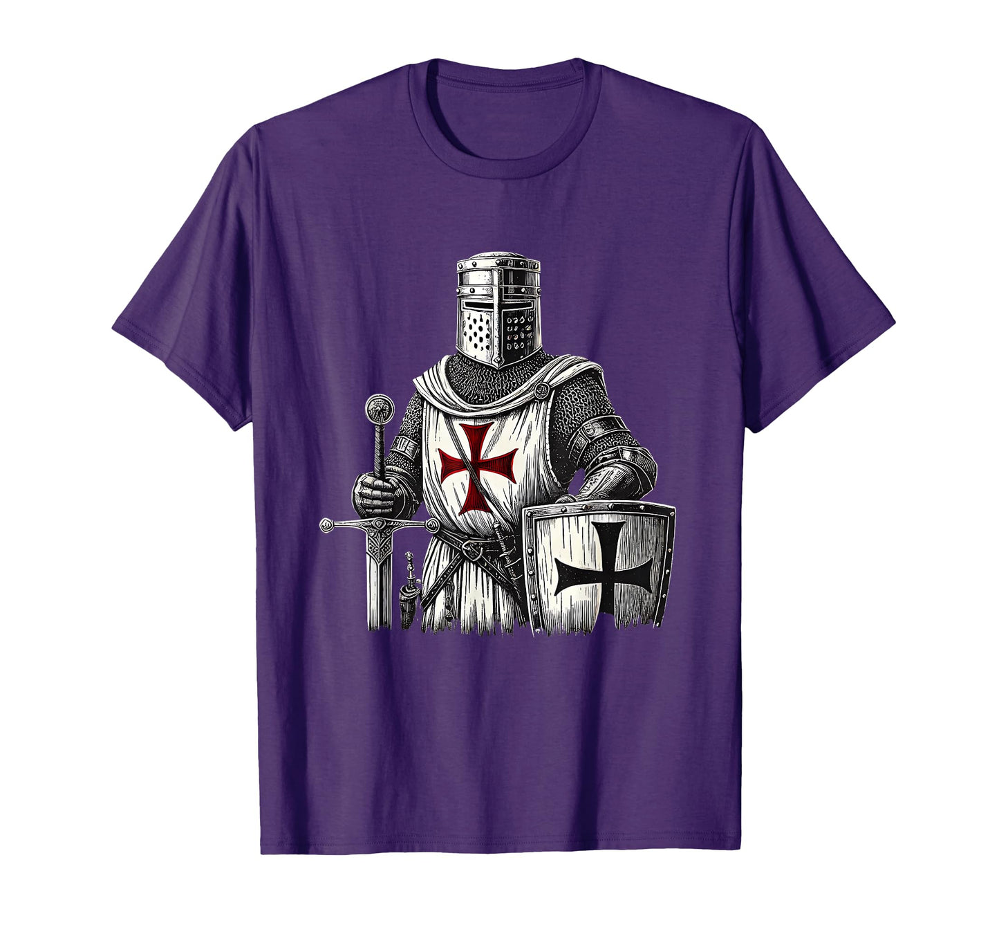Templar Knight Warrior Design T-Shirt
