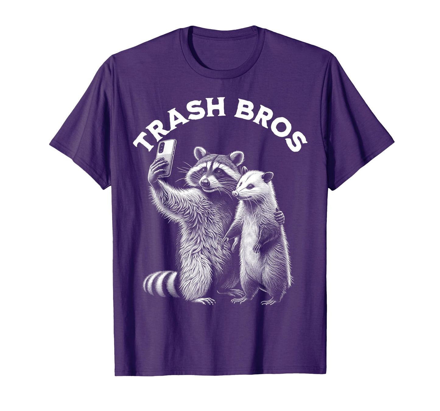 Opossum Racoon Trash Bros Selfie Funny Meme Possum Graphic T-Shirt