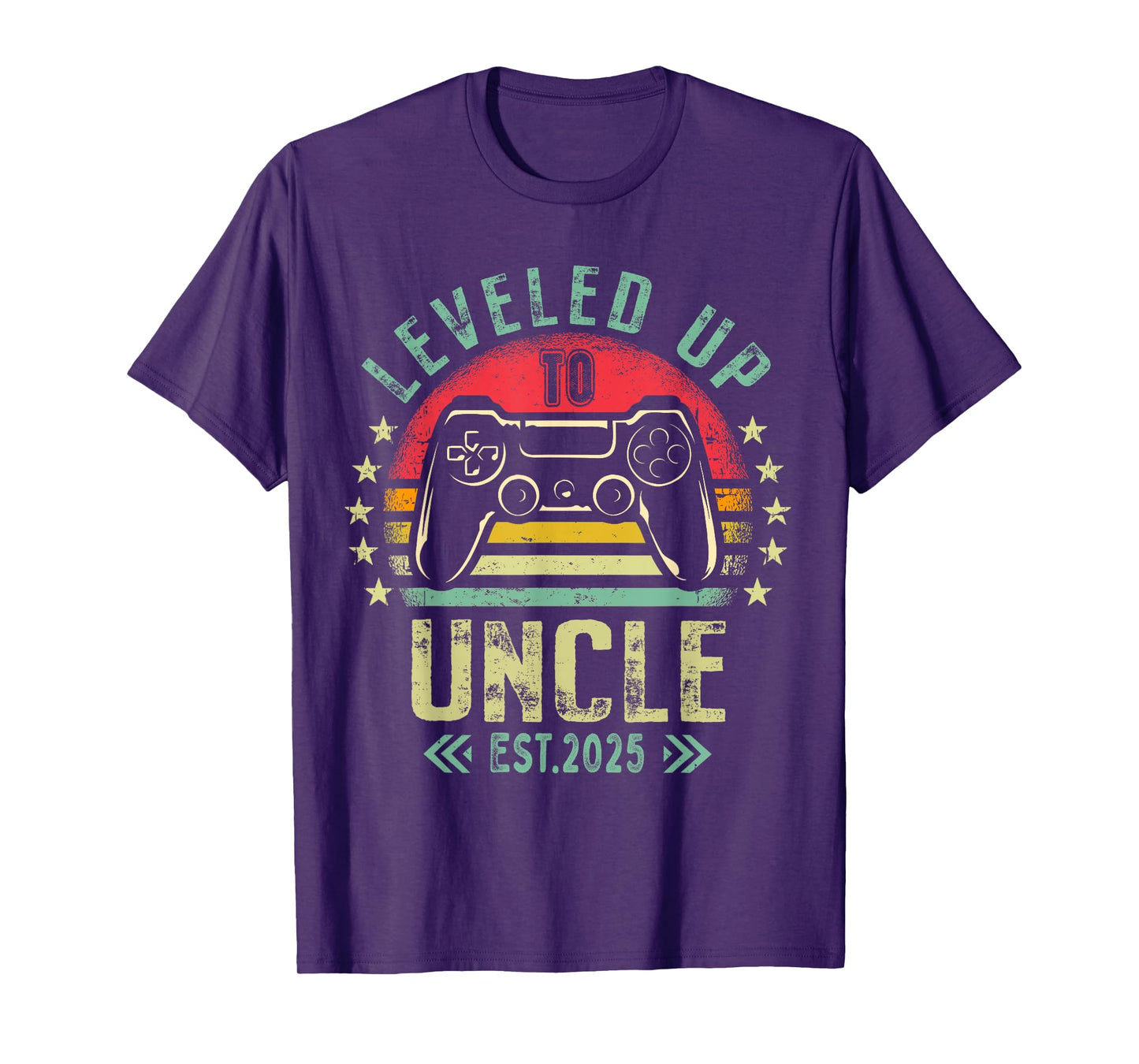 Gaming Uncle Pregnancy Announcement For Soon To Be Uncle 2025 Promoted To Uncle Level Unlocked Black T-Shirt
