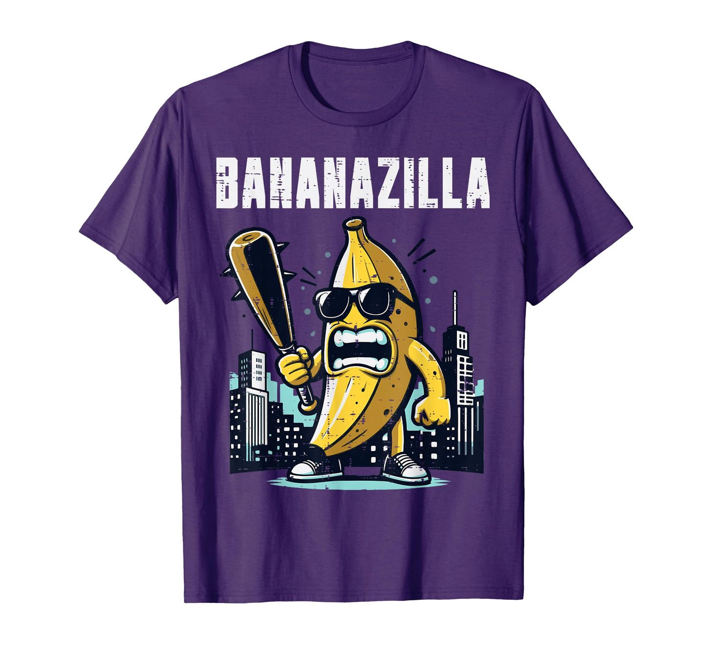 Banana Monster Bananazilla Funny Fruit Meme Men Kids Women T-Shirt