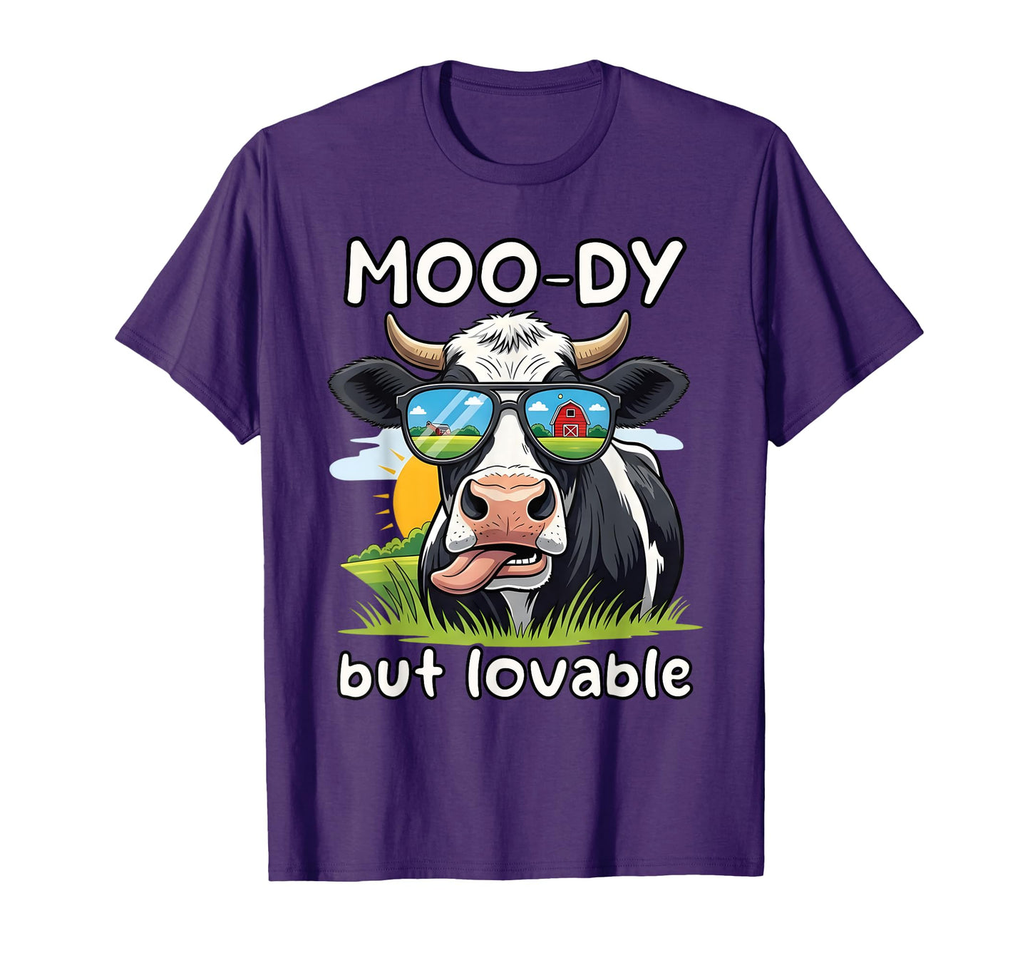 Moo-dy But Lovable Cow - Funny Farmer T-Shirt