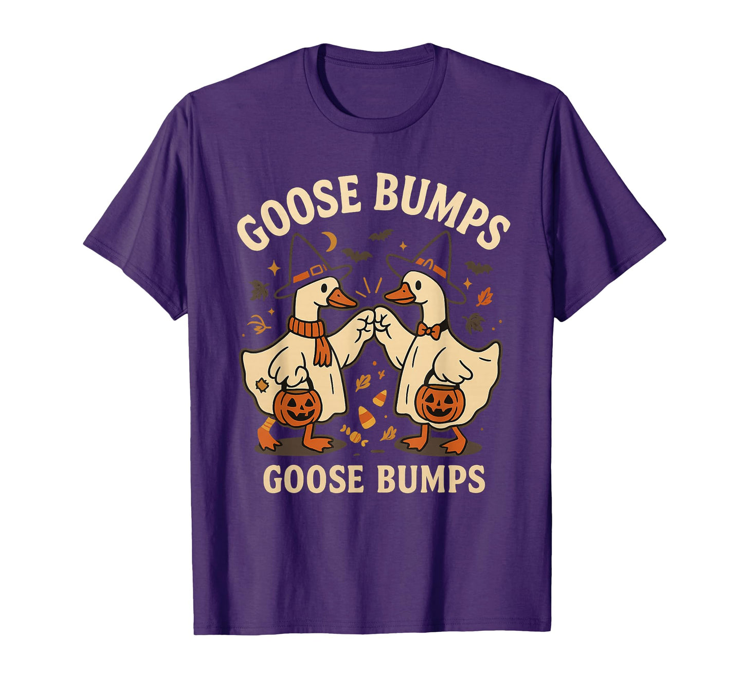 Goose Bumps Funny Halloween Geese Fist Bump T-Shirt