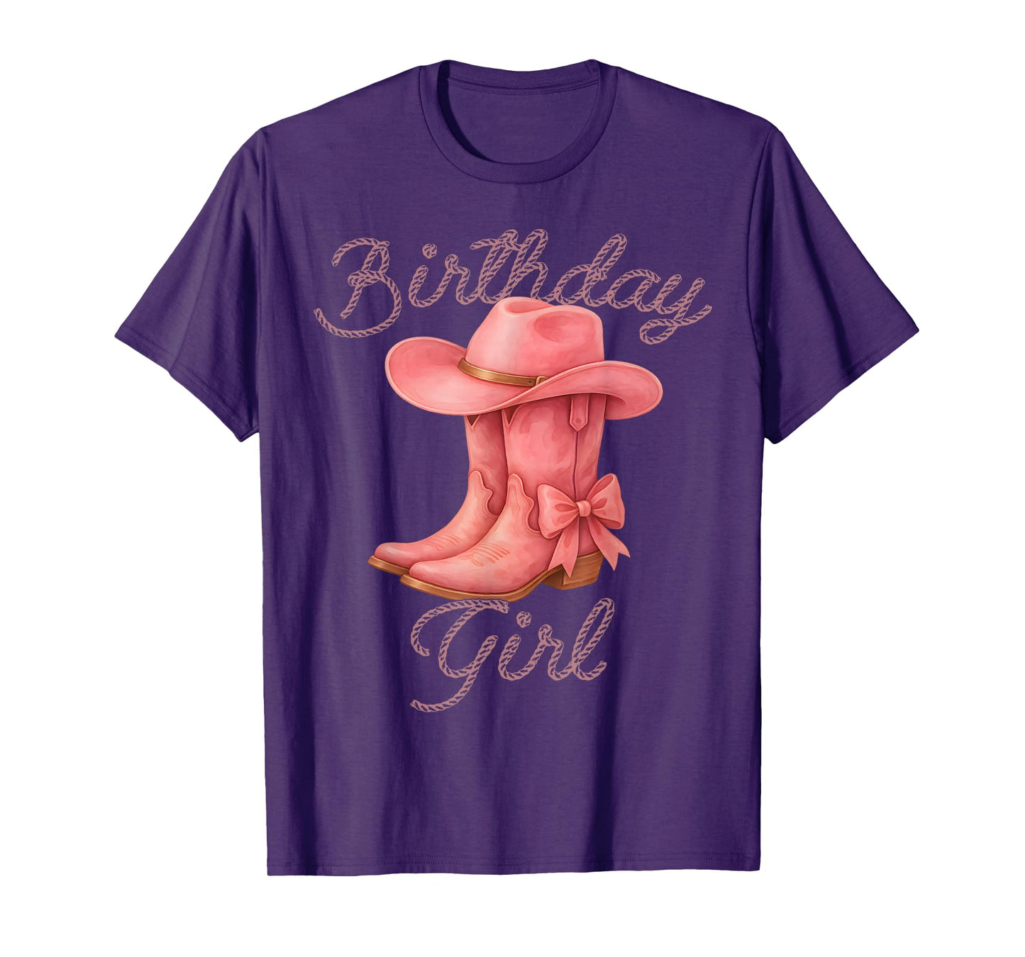 Cowgirl Coquette Bow Western Birthday Girl Party T-Shirt