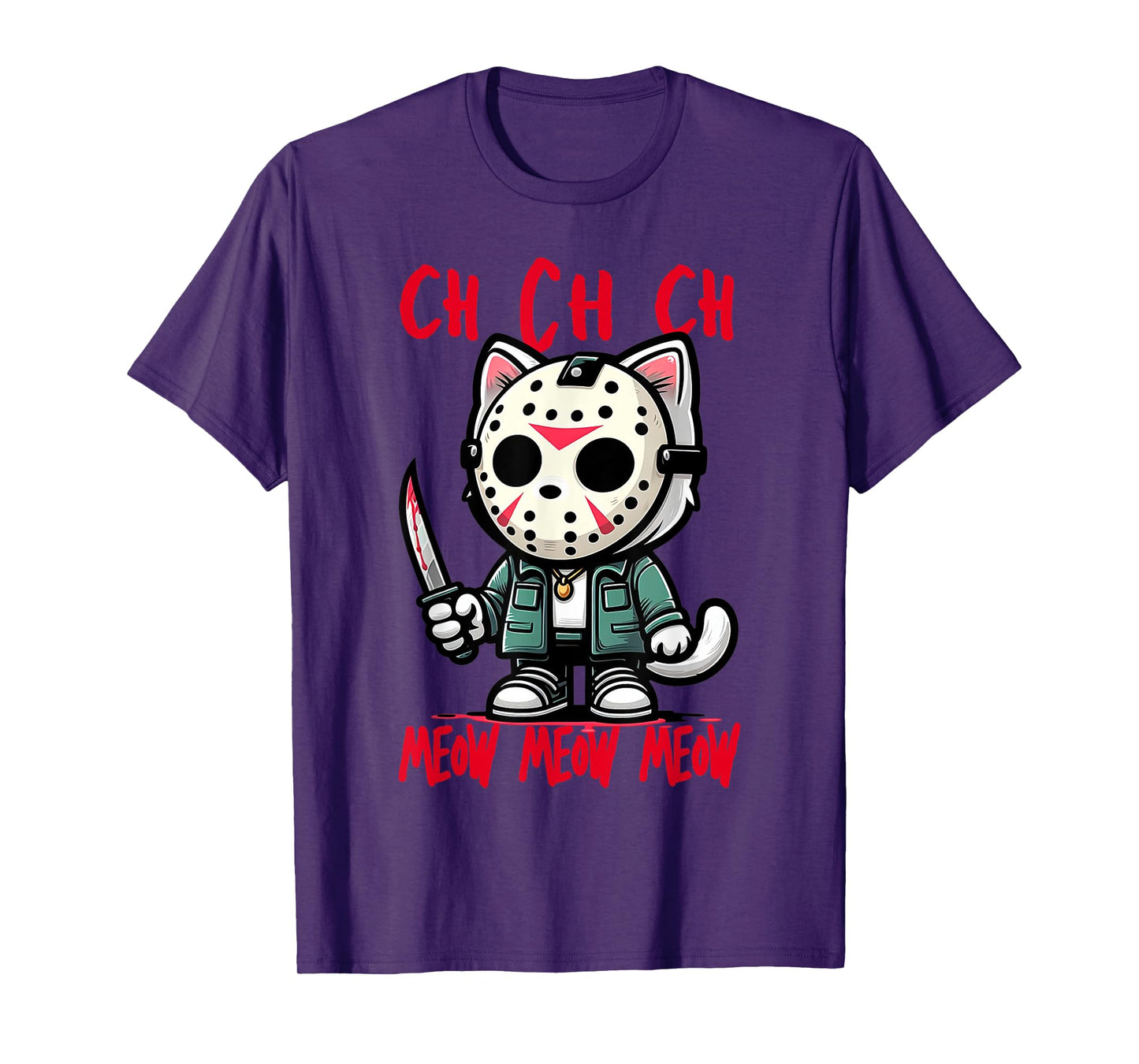 Ch Ch Ch Meow Meow Meow Friday Halloween Costume Funny Cat T-Shirt