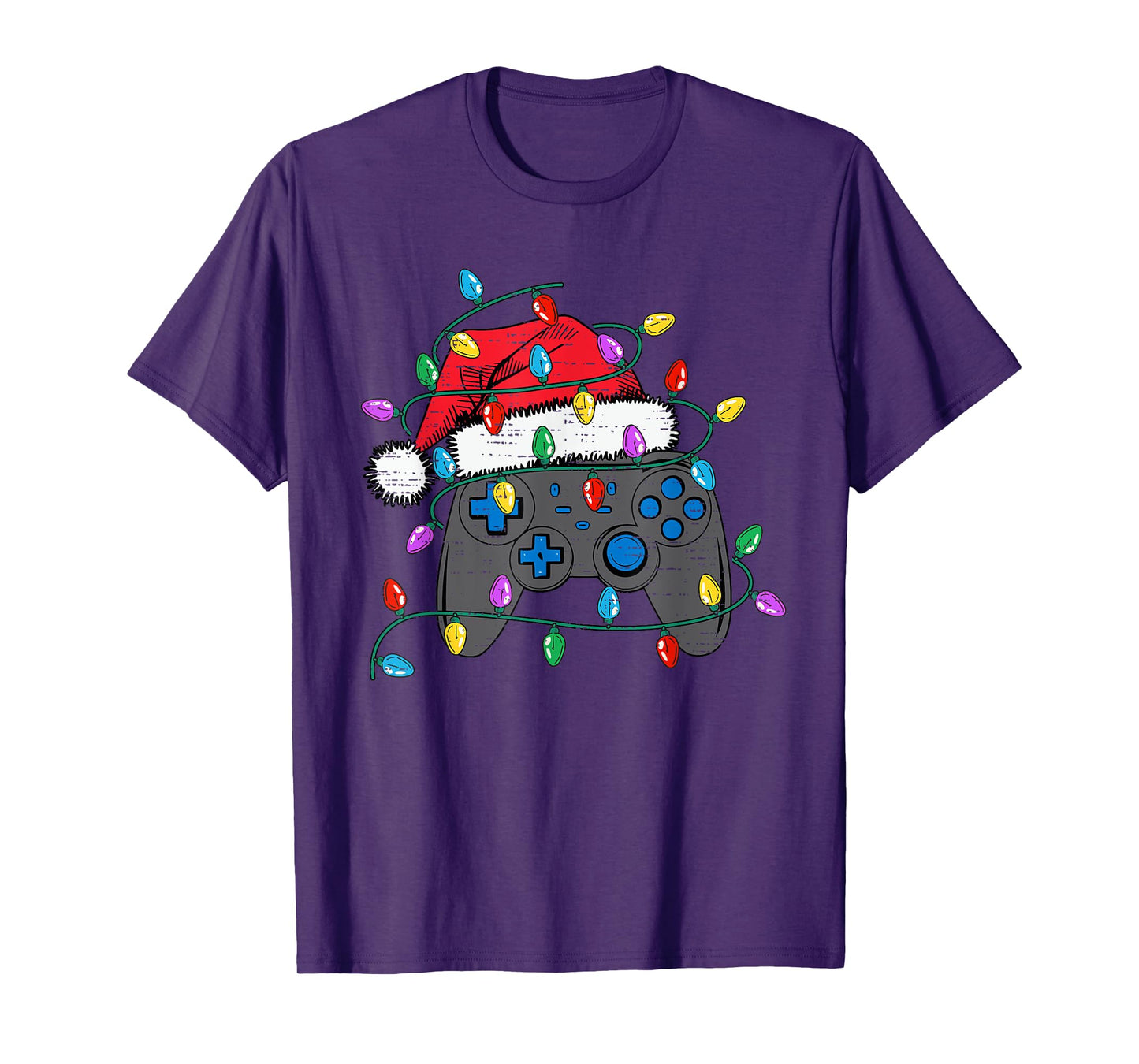 Christmas Video Game Controller Hat Santa Gamer Boy Teen Kid T-Shirt