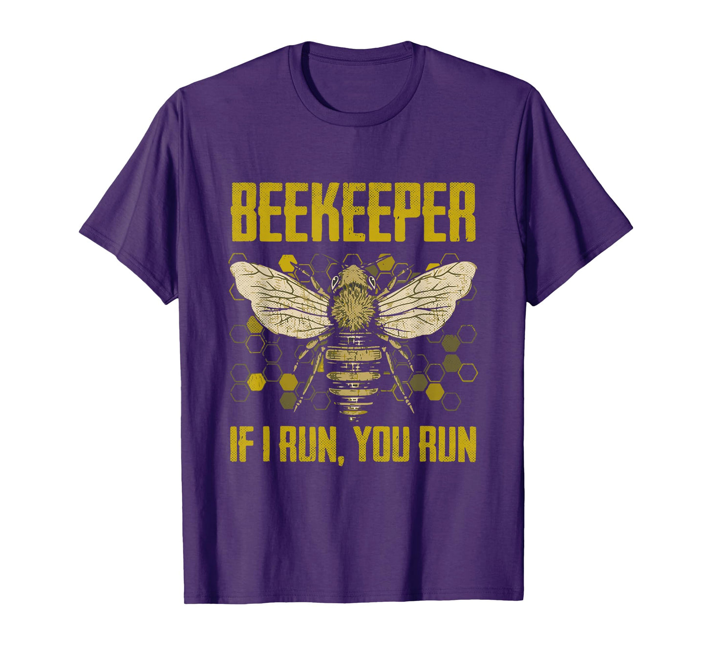 Beekeeping Men Vintage Bee Keeper Outfit If I Run You Run T-Shirt